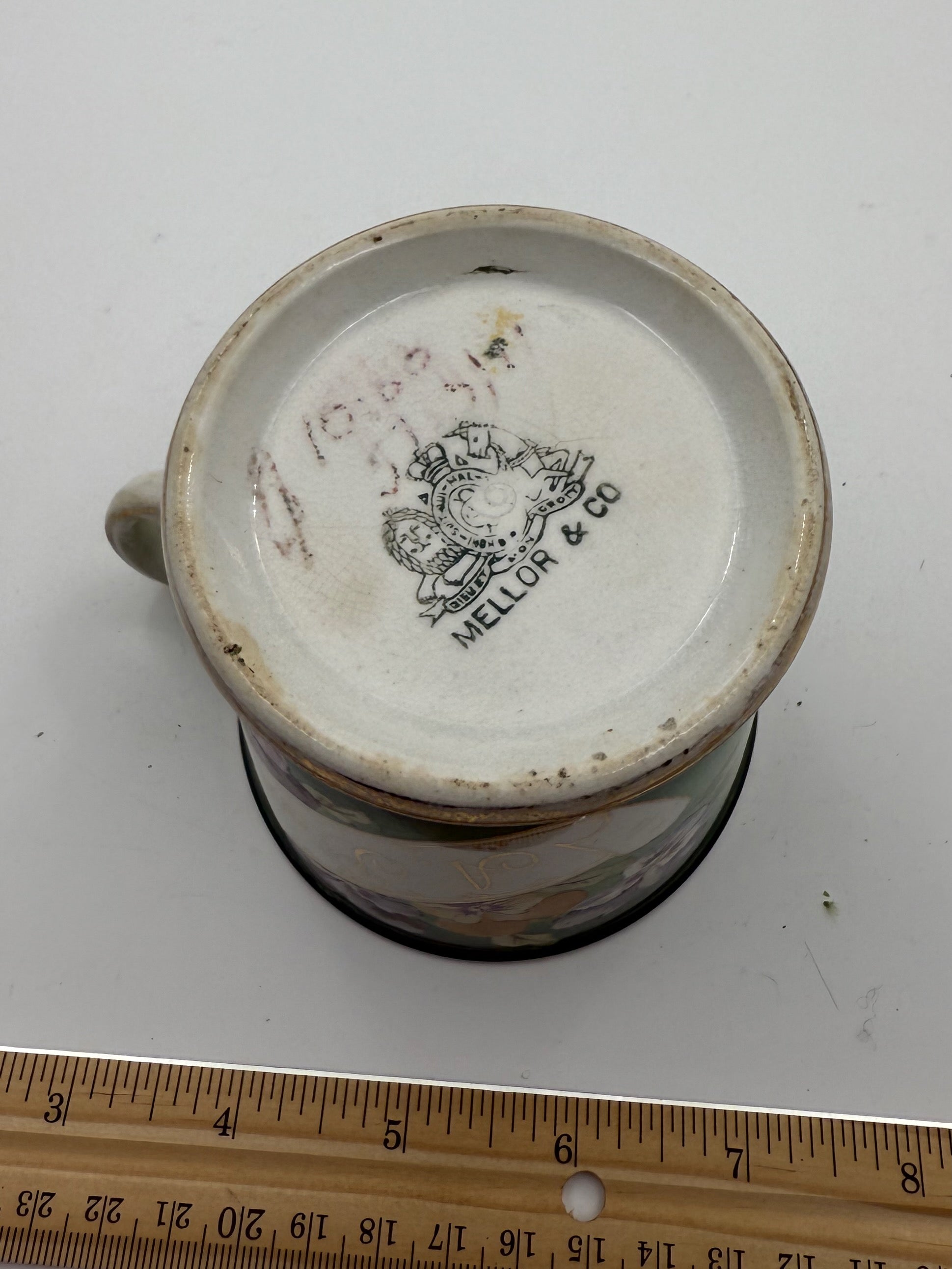 Antique Handpainted Personalized Shaving Mug