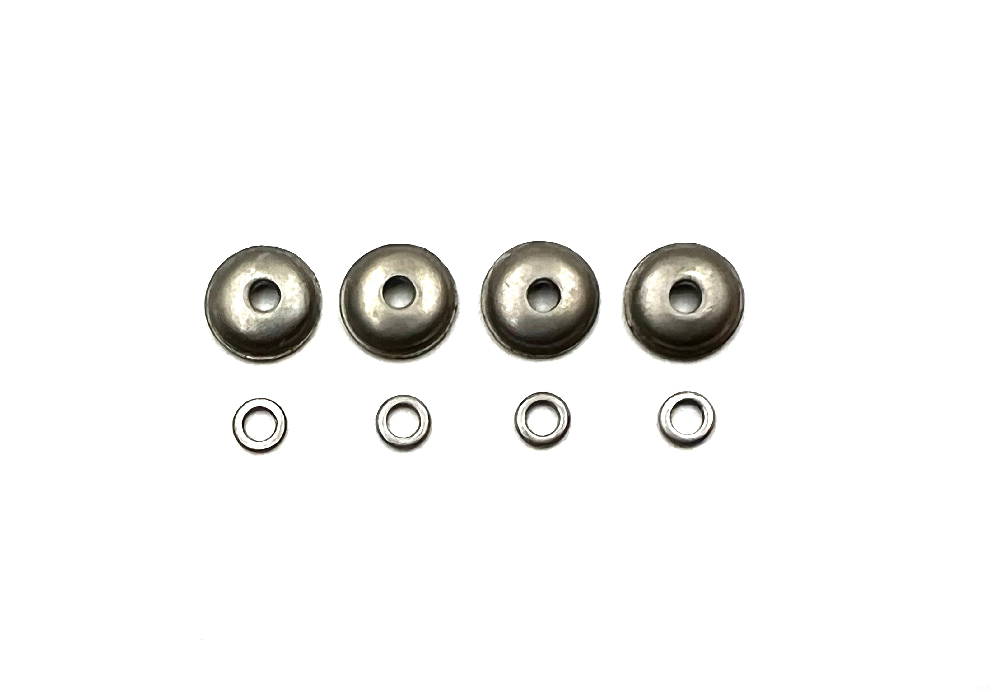 Straight Razor Pinning Washers - Original Domed Style Set of 4 - Nickel Silver