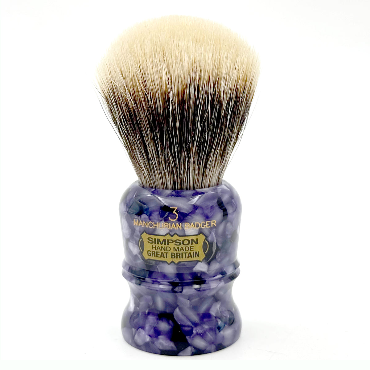 Limited Edition Simpsons Duke D3 Manchurian Badger Shaving Brush - Amethyst