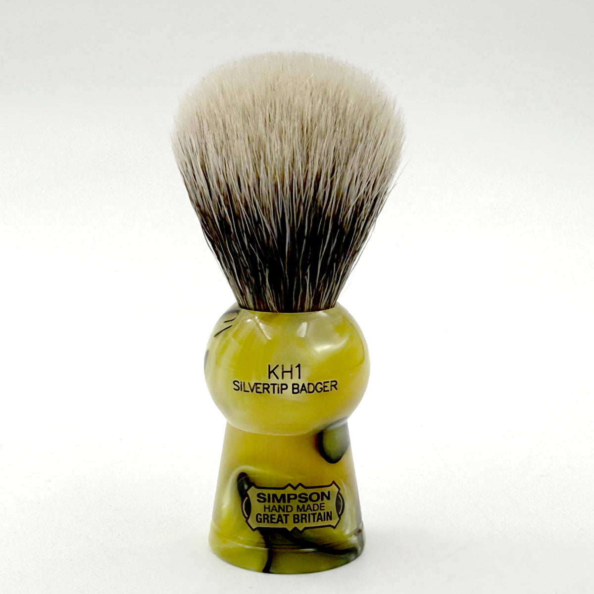 Limited Edition Simpsons Keyhole KH1 Two Band Silvertip Badger Shaving Brush - Medallion Yellow