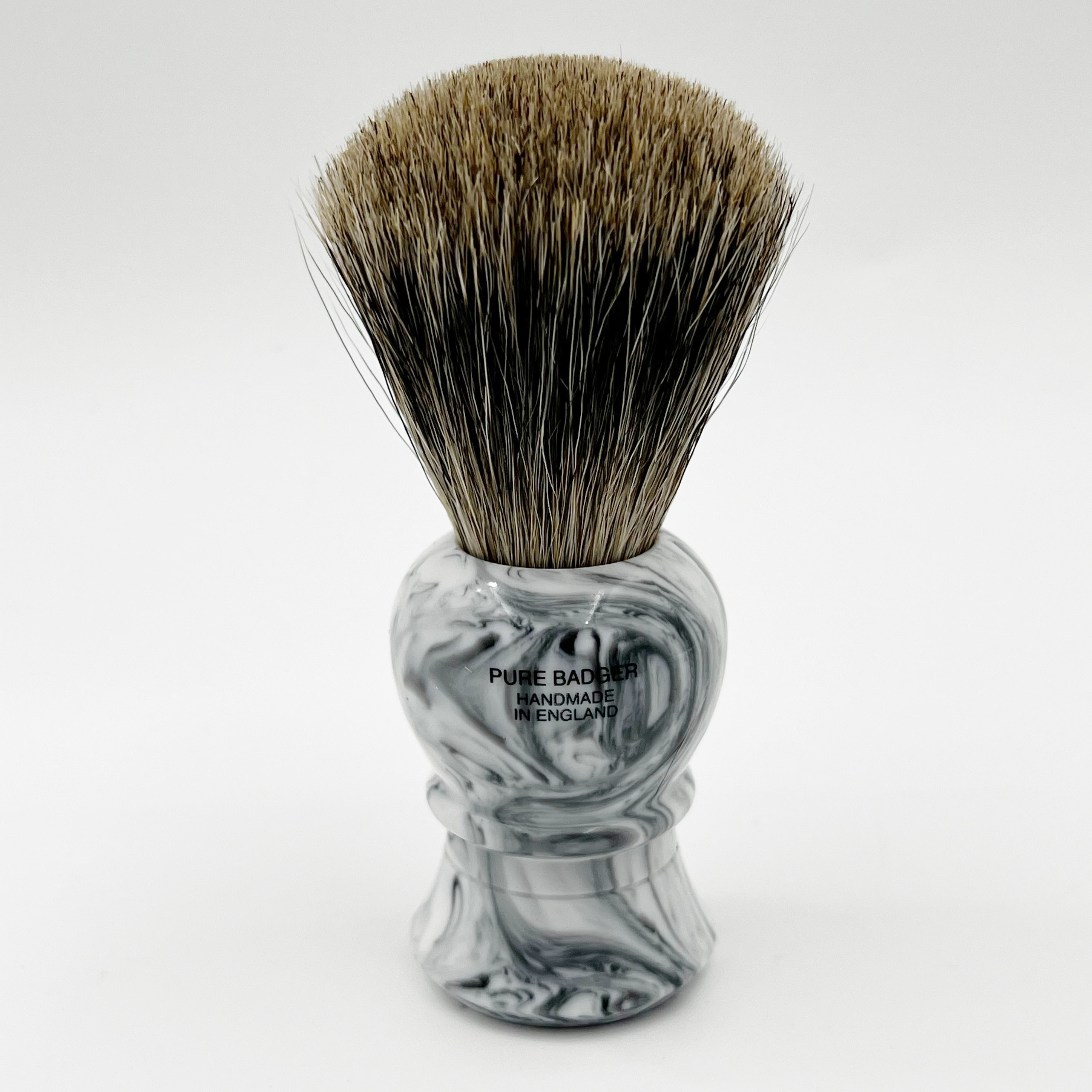 Simpson Islington - Pure Badger - Grey Italian Marble Shaving Brush