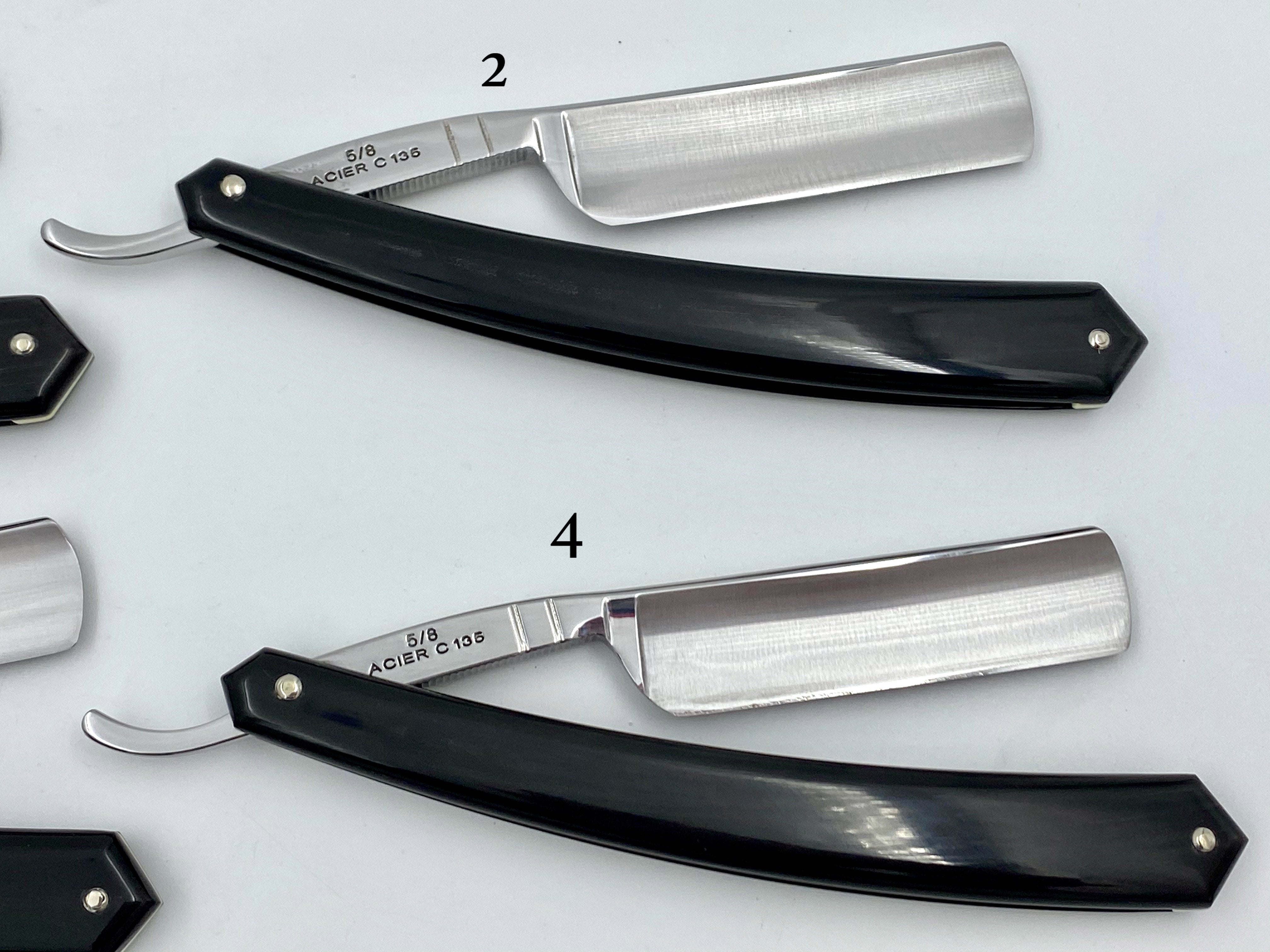 Thiers Issard 5/8 "Medaille d'or Alger" Etch - Black Horn Scales - Singing Straight Razor