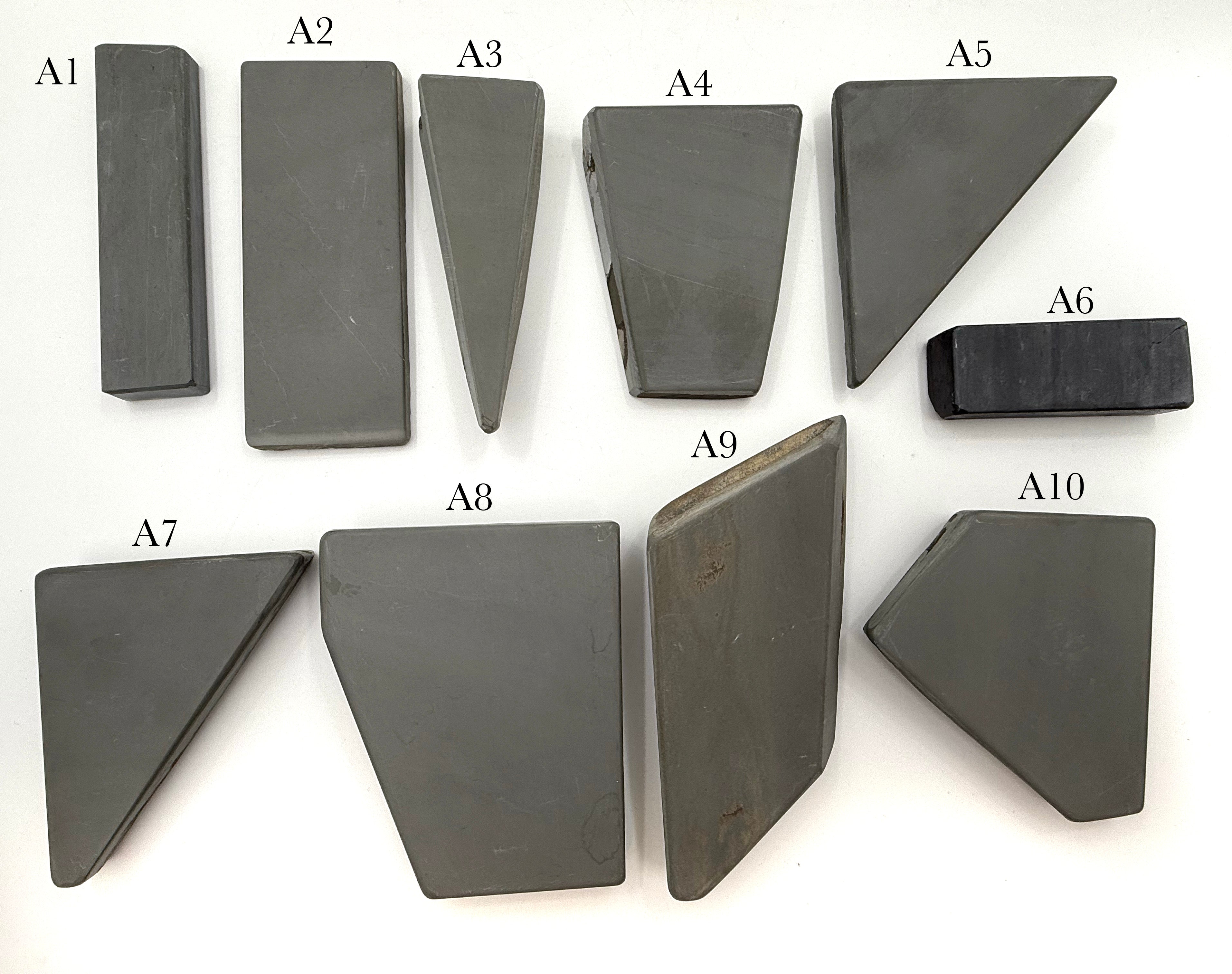 Thuringian Light Green, Blue Green & Black German Water Razor Hones - Like Escher - CHOOSE YOUR STONE