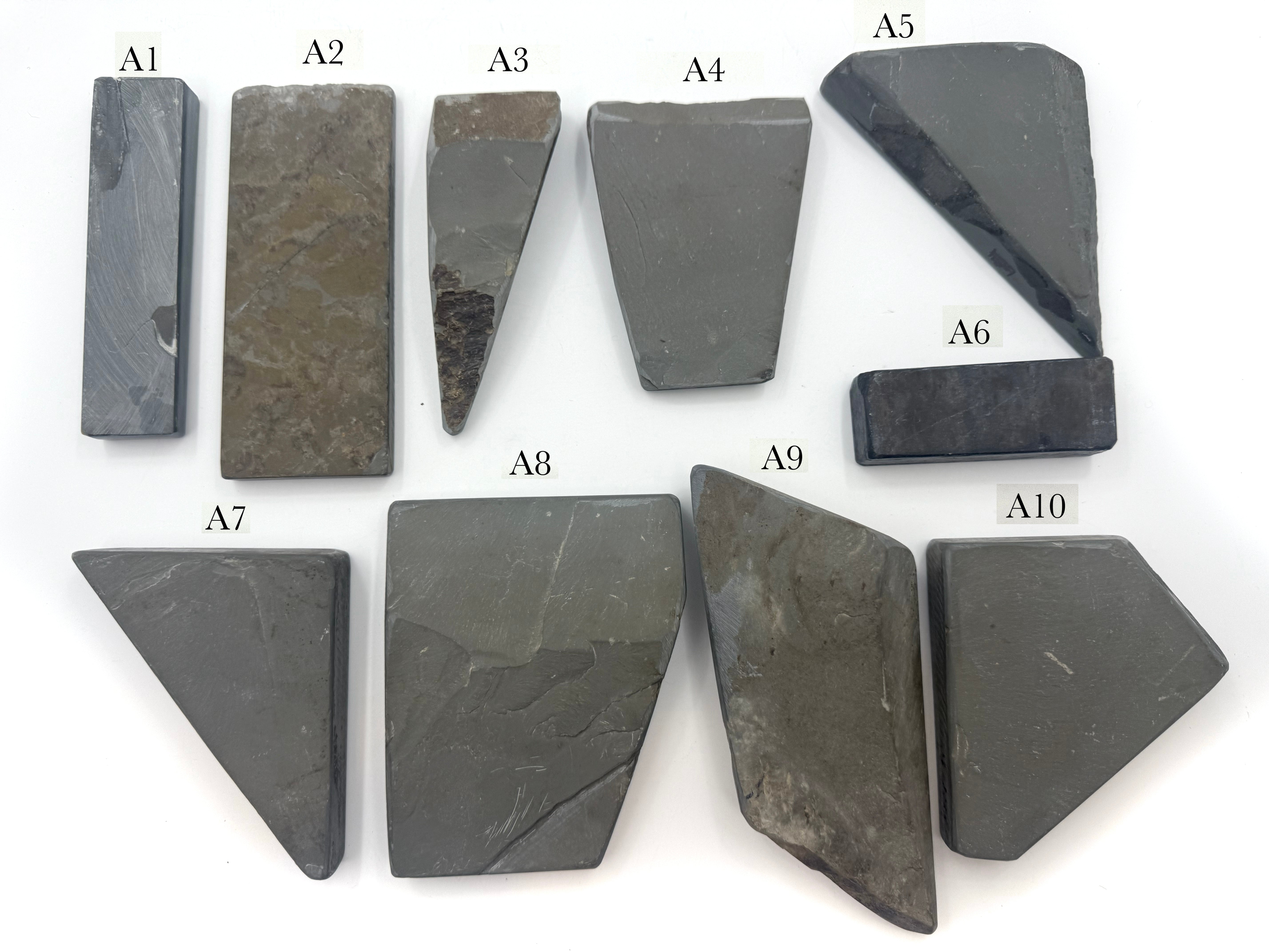 Thuringian Light Green, Blue Green & Black German Water Razor Hones - Like Escher - CHOOSE YOUR STONE