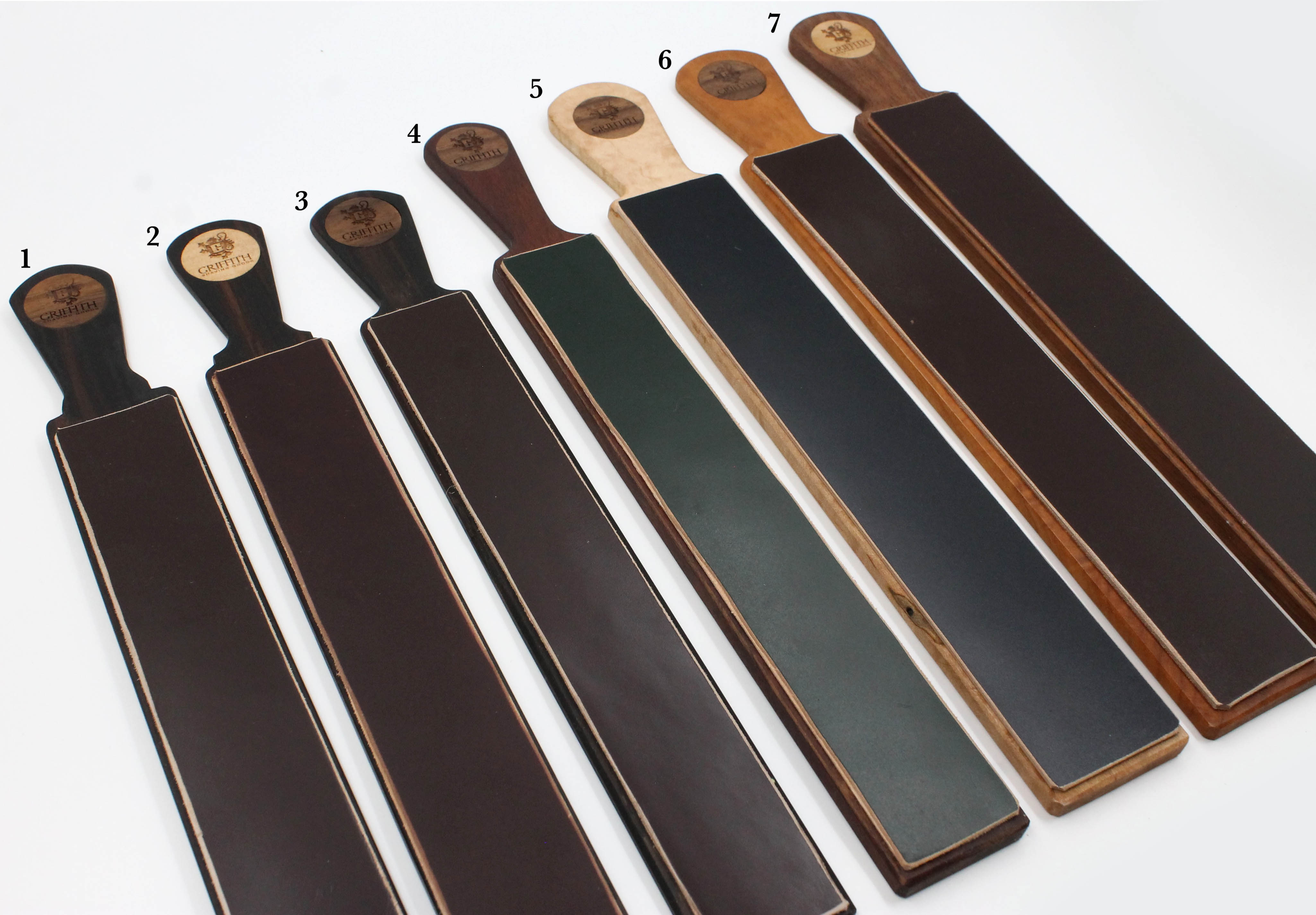 GSG Shell Cordovan & Fine Hardwood Paddle Strops Group 1 - CHOOSE YOUR STROP