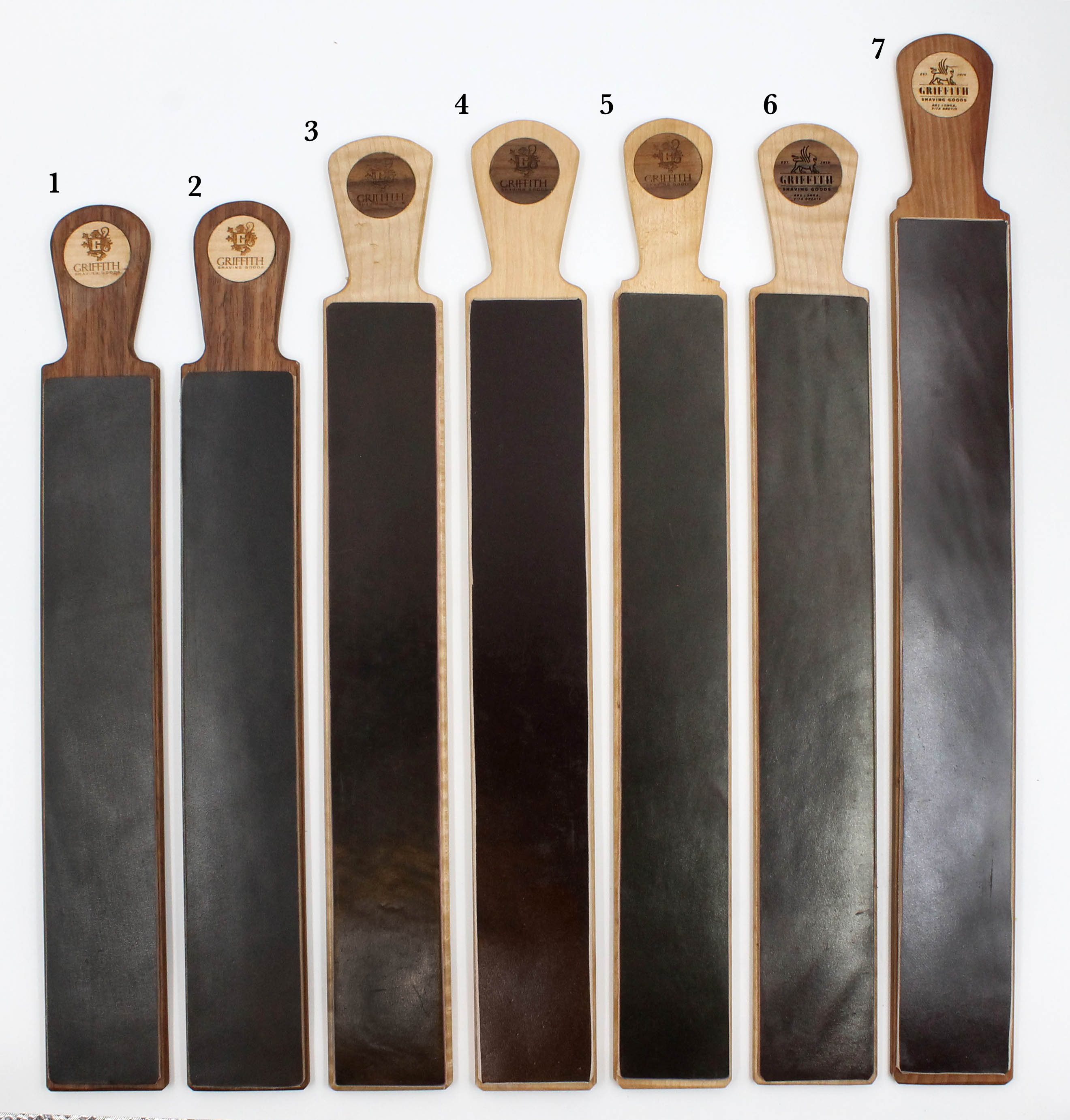 GSG Shell Cordovan & Fine Hardwood Paddle Strops Group 2- CHOOSE YOUR STROP