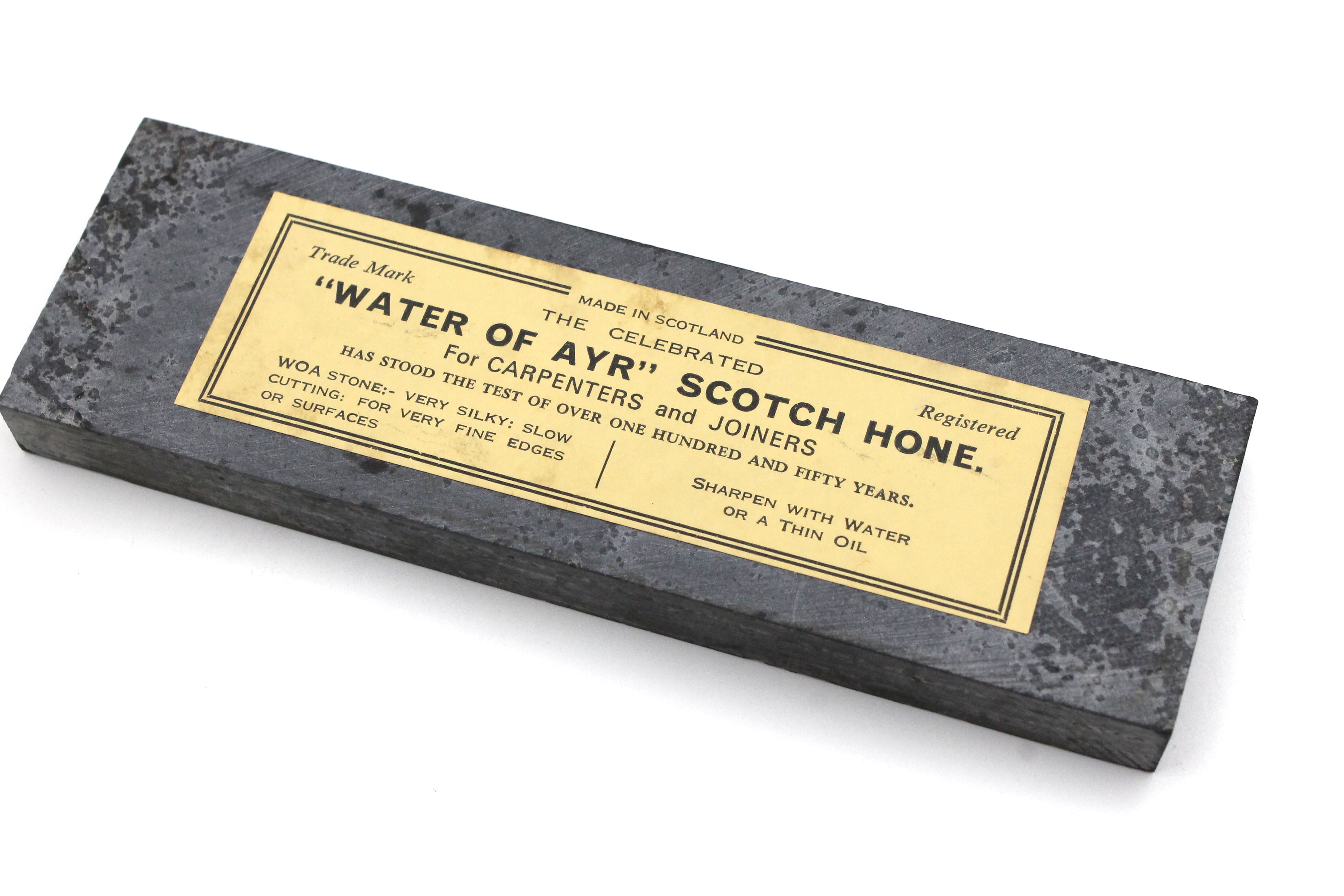 Water of Ayr Old Stock Natural Scottish Sharpening & Honing Stone - 5 1/8” (130mm) x 1 1/2” (40mm) x 3/8" (10mm)