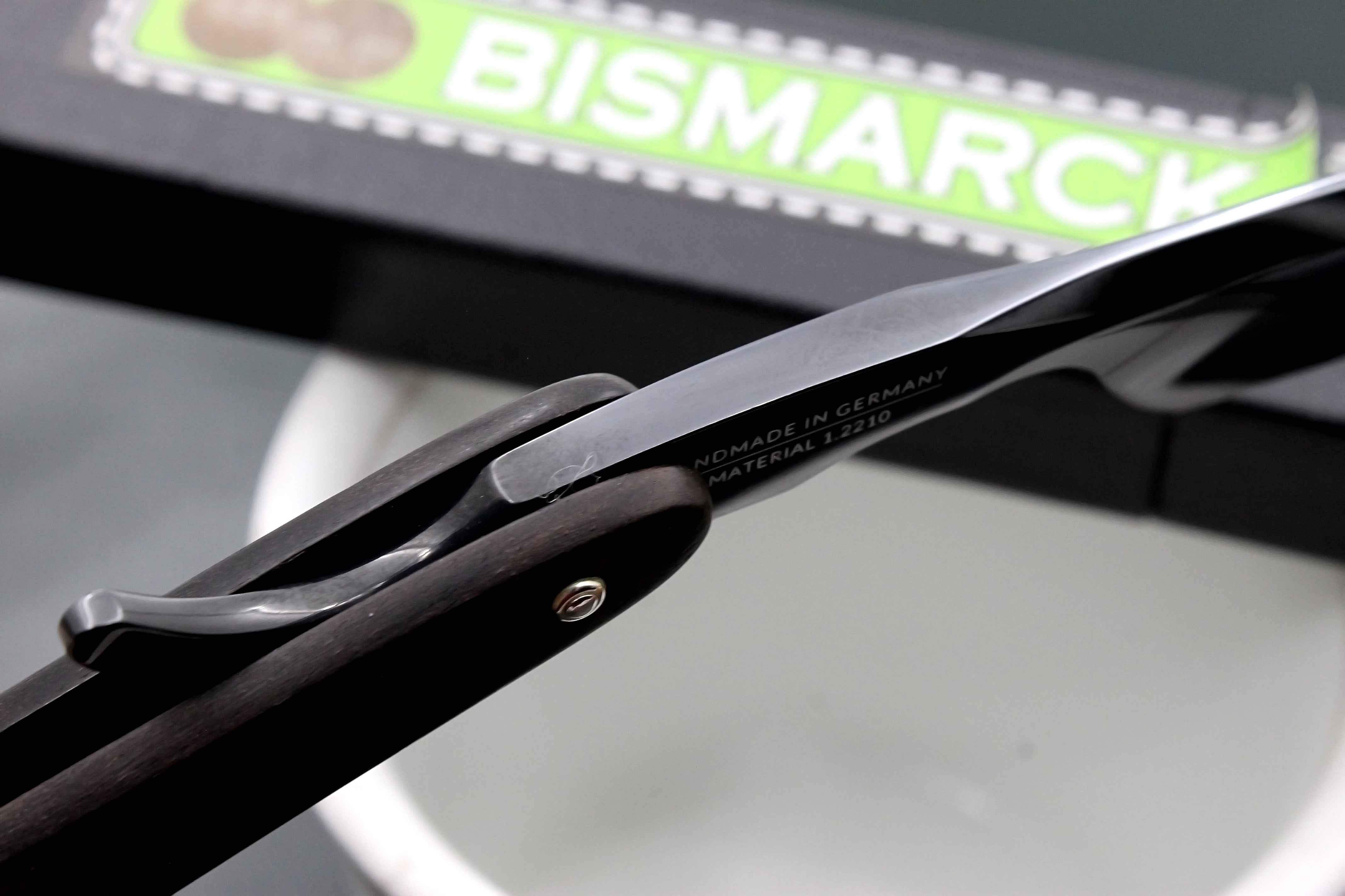 Dovo "Bismarck Ebony" - Preowned 6/8 Full Hollow Blade - Solingen Straight Razor - Shave Ready