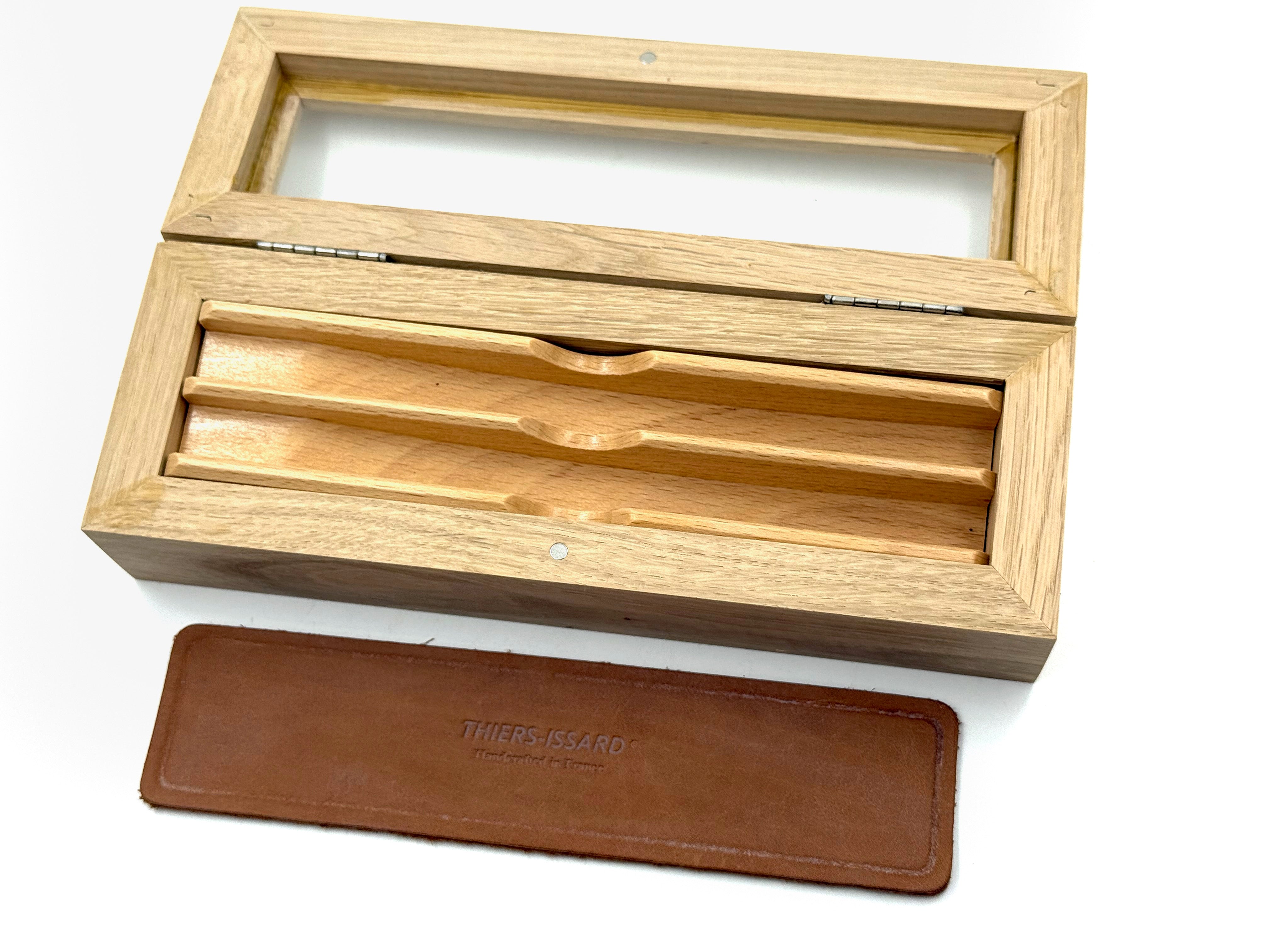 Thiers Issard Wooden Presentation / Storage Case for 2 Straight Razors