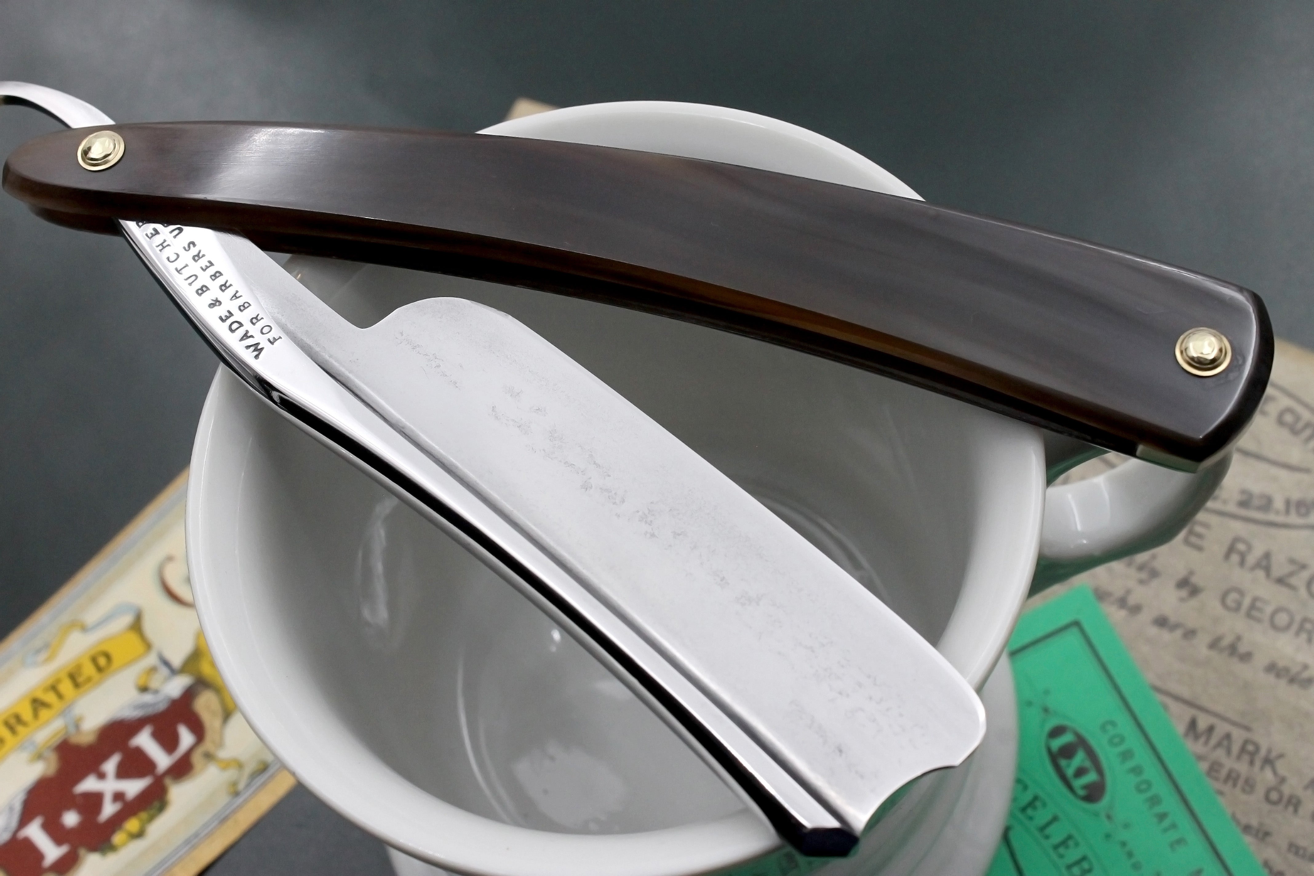 Wade & Butcher "For Barbers Use" 15/16 - Uncommon Rattler Fully Restored Custom Scales Straight Razor - Shave Ready