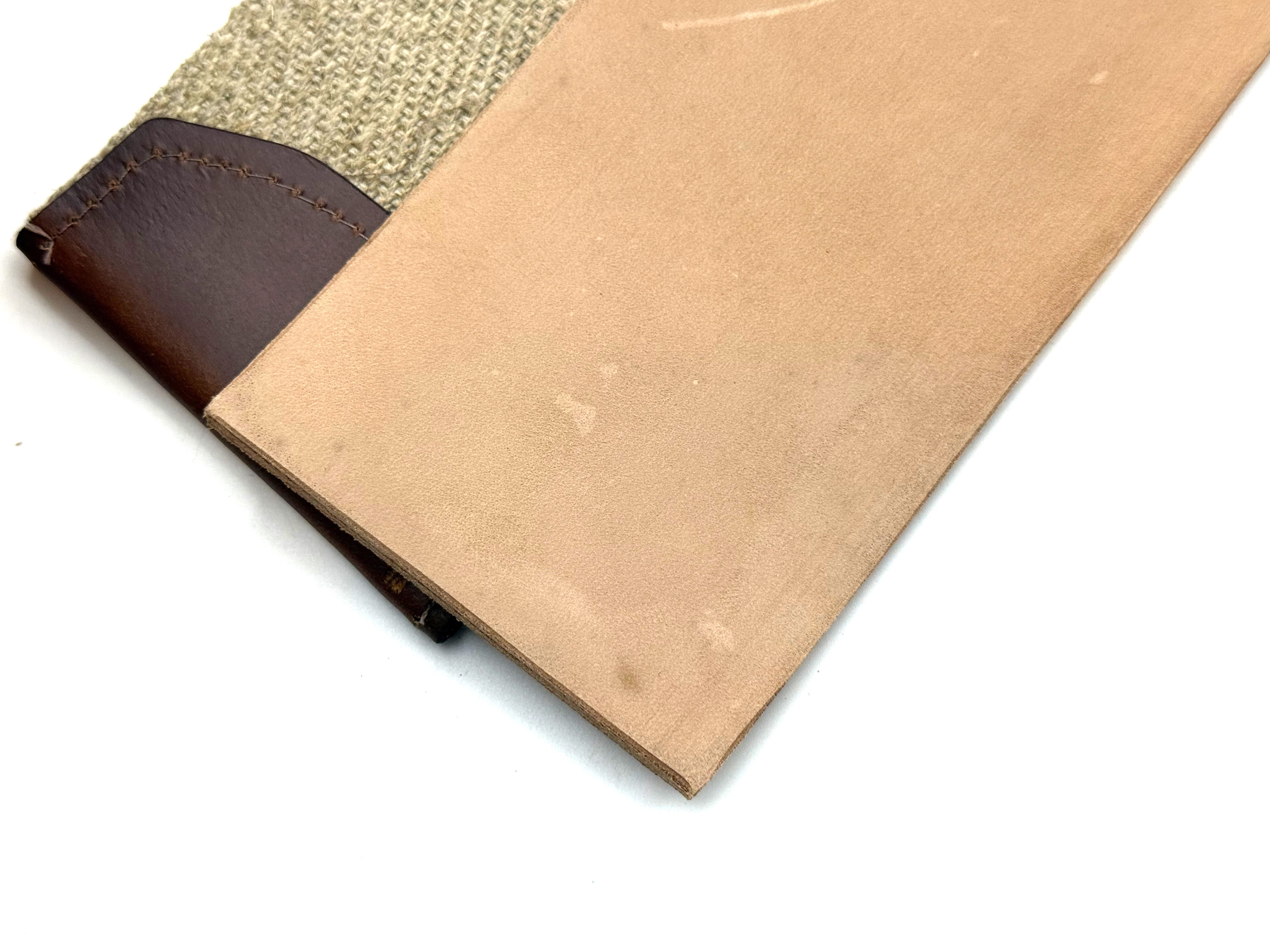 Griffith Shaving Goods Deluxe Horween Horsebutt & Flax Linen - 3 Inch Wide x 24" Long - Barber Style Razor Strop