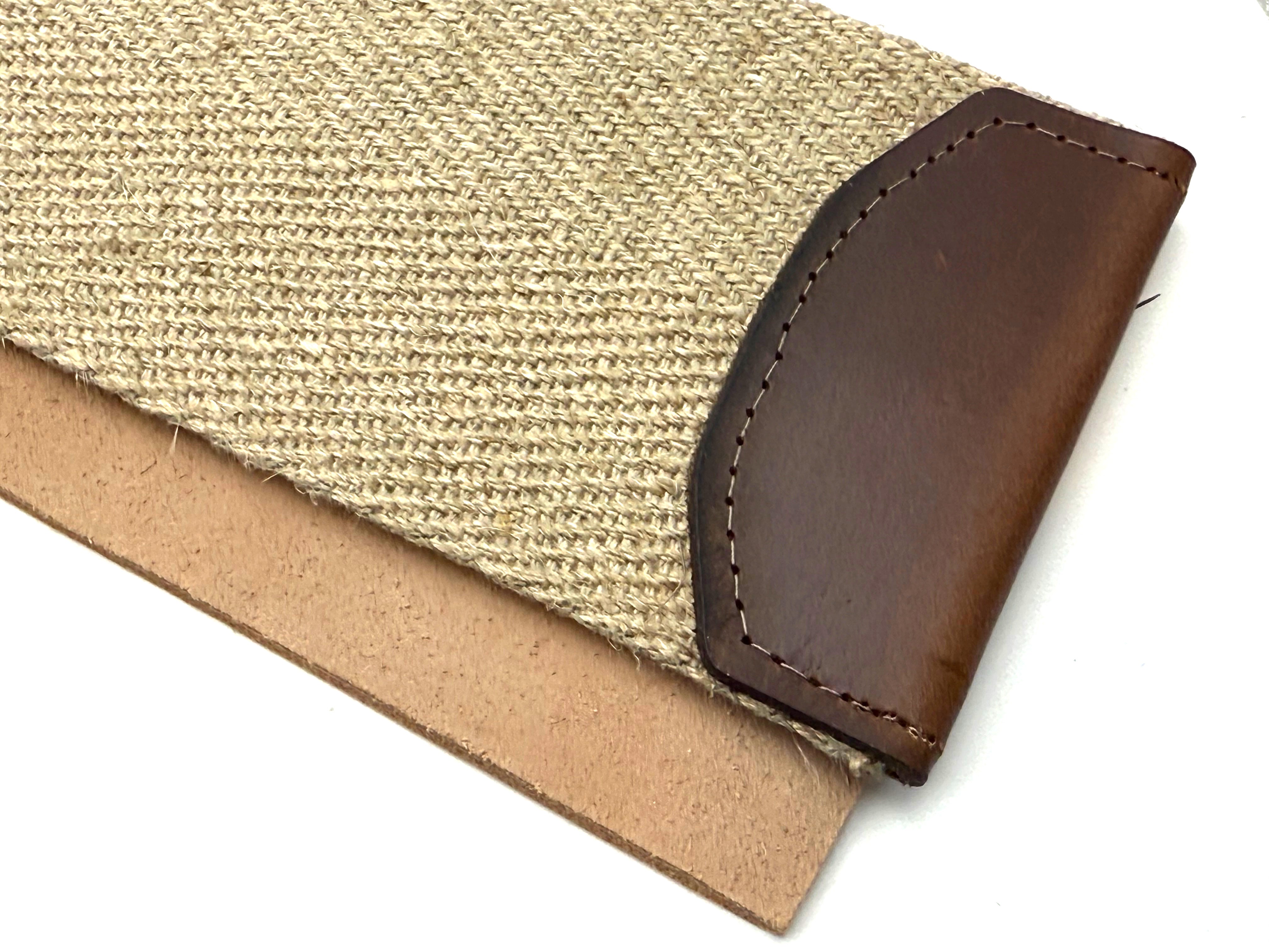 Griffith Shaving Goods Deluxe Horween Horsebutt & Flax Linen - 3 Inch Wide x 24" Long - Barber Style Razor Strop