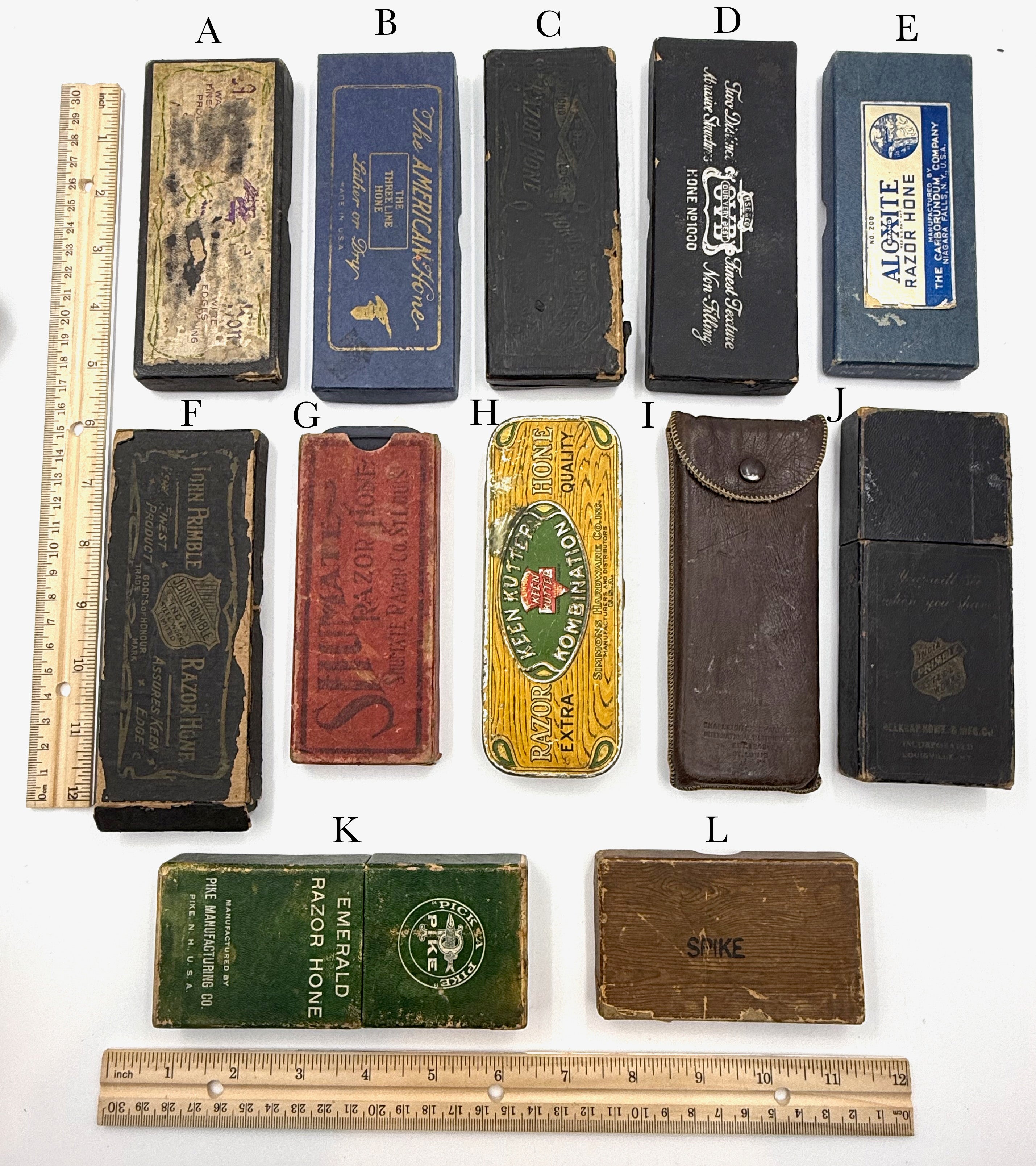 Various Manufacturers Vintage Boxed Barber Hones in Excellent Condition - Choose Your Hone