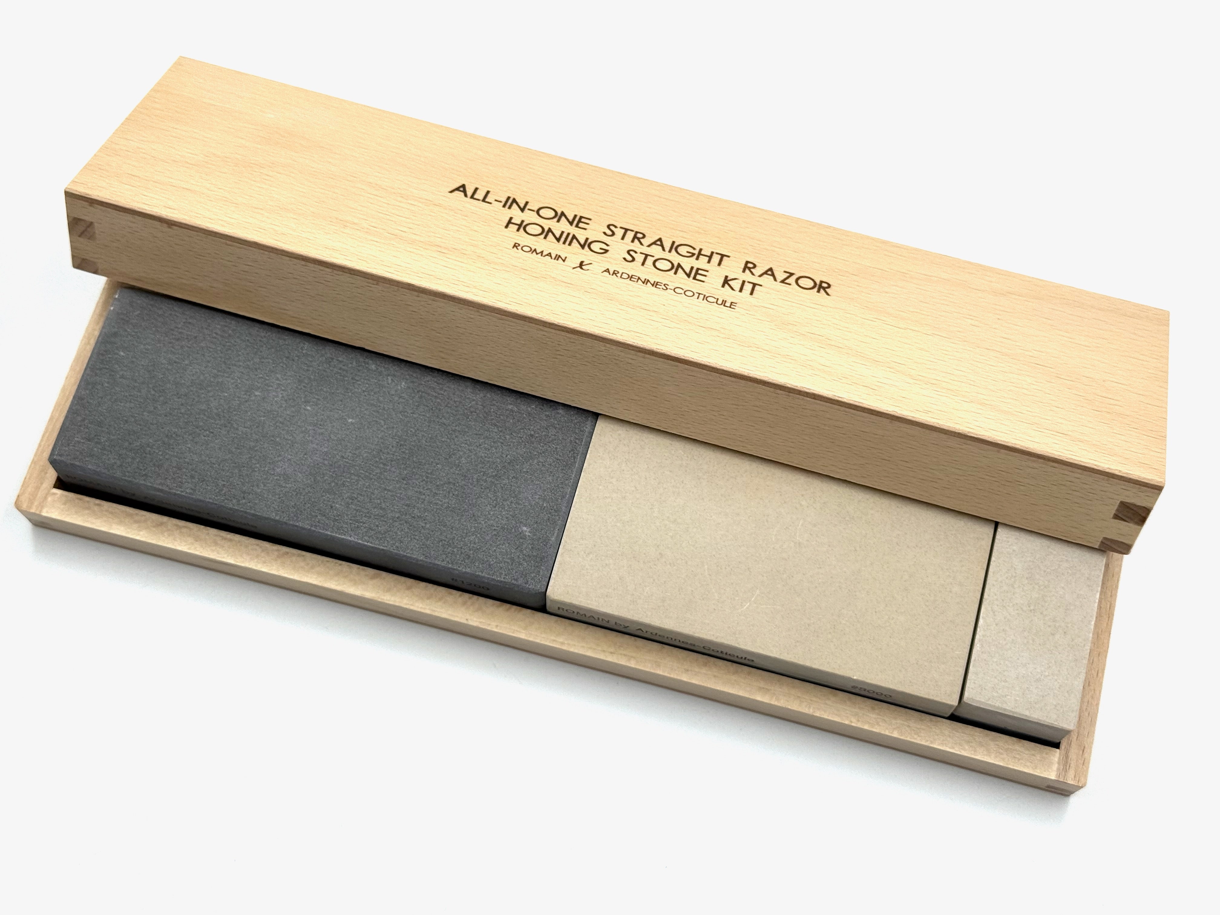 Ardennes Coticule All-In-One Razor Honing Kit in Wooden Case