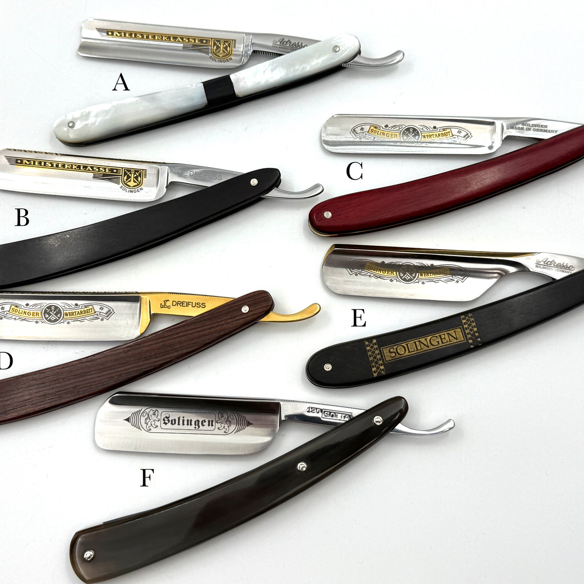 Werner Breidenbach - New 5/8-7/8 Solingen Straight Razors - CHOOSE YOU
