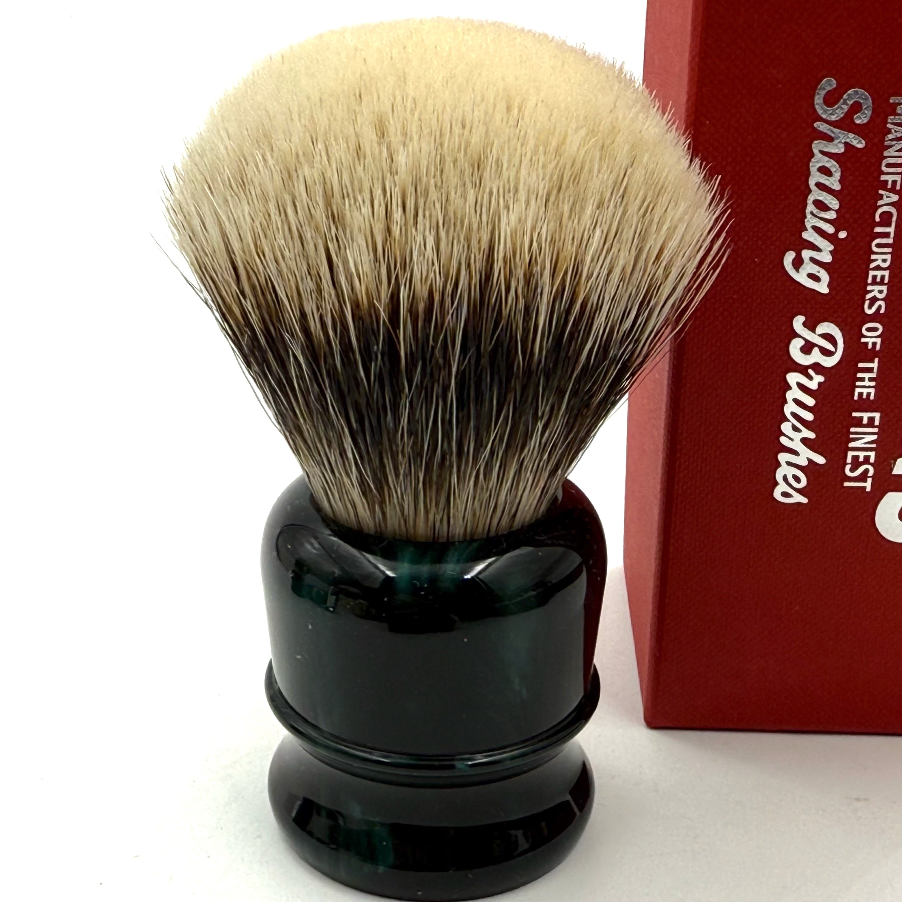 Limited Edition Simpson Chubby CH3 Manchurian Badger Shaving Brush - Emerald