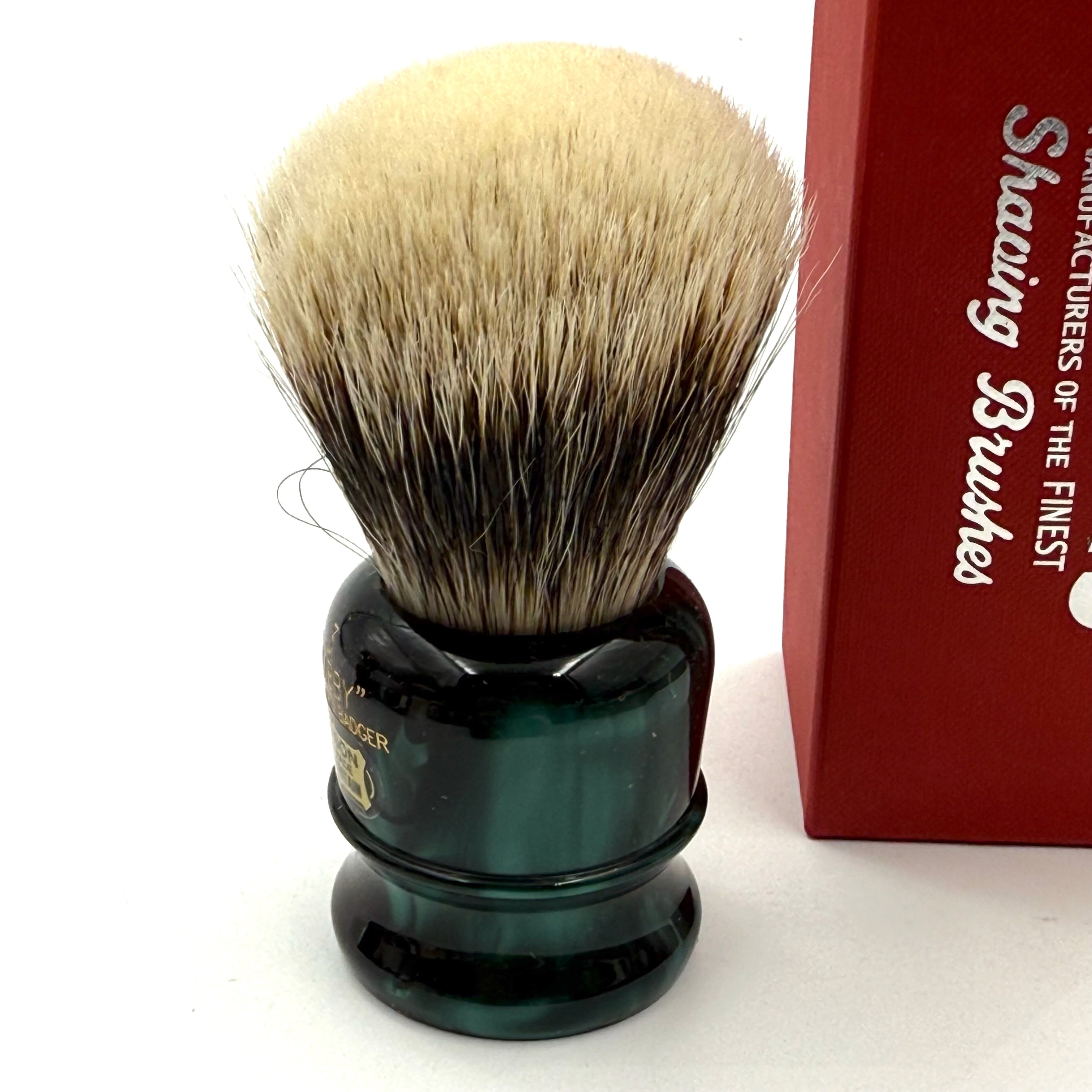 Limited Edition Simpson Chubby CH3 Manchurian Badger Shaving Brush - Emerald