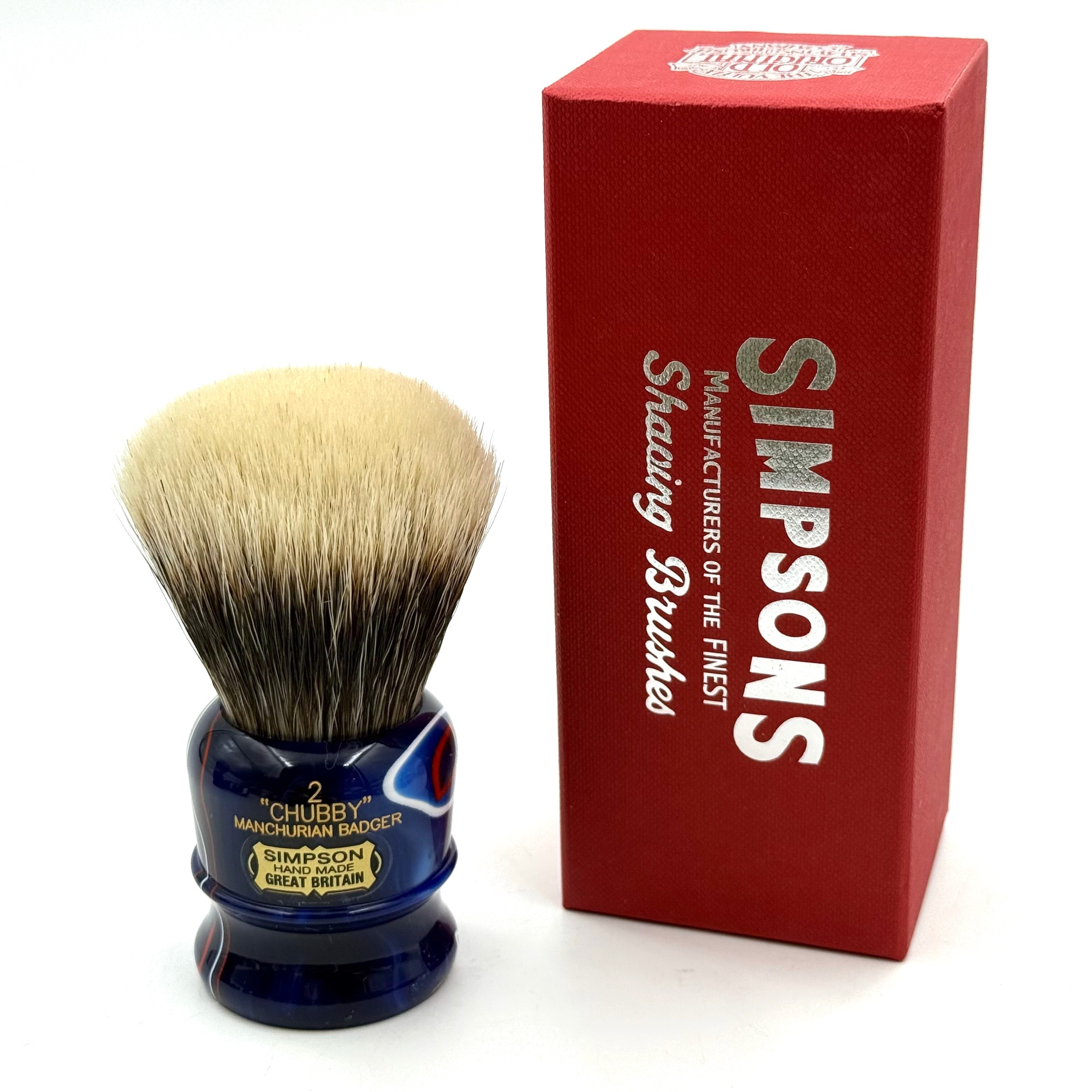 Limited Edition Simpson Chubby CH2 Manchurian Badger Shaving Brush - Patriot
