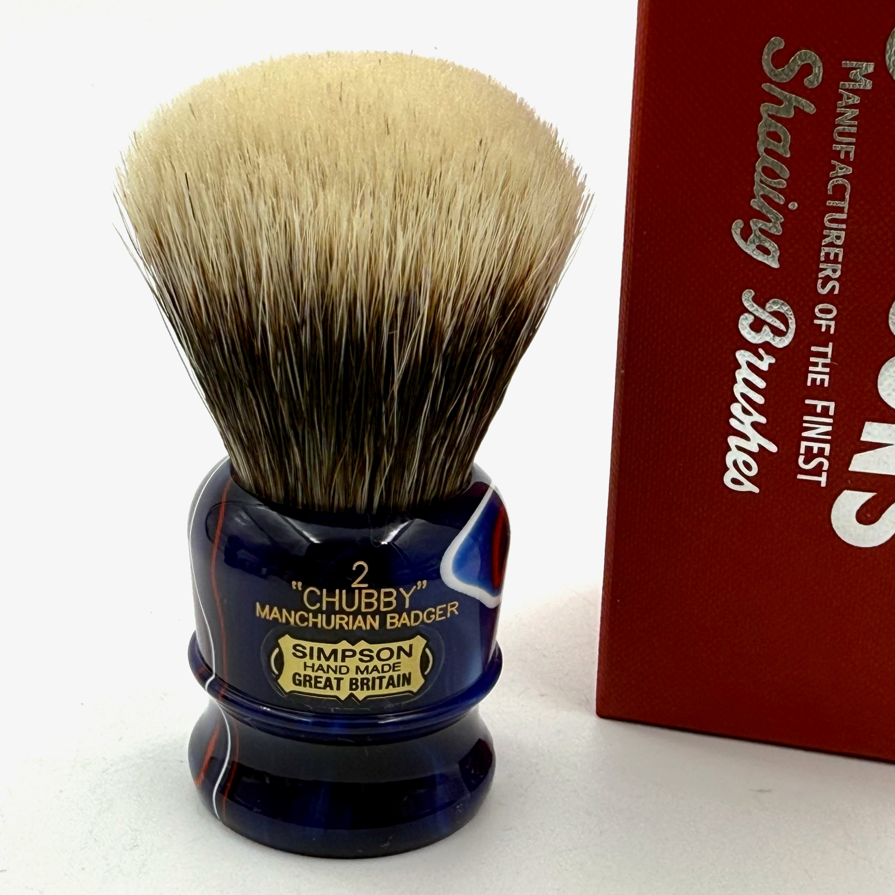 Limited Edition Simpson Chubby CH2 Manchurian Badger Shaving Brush - Patriot