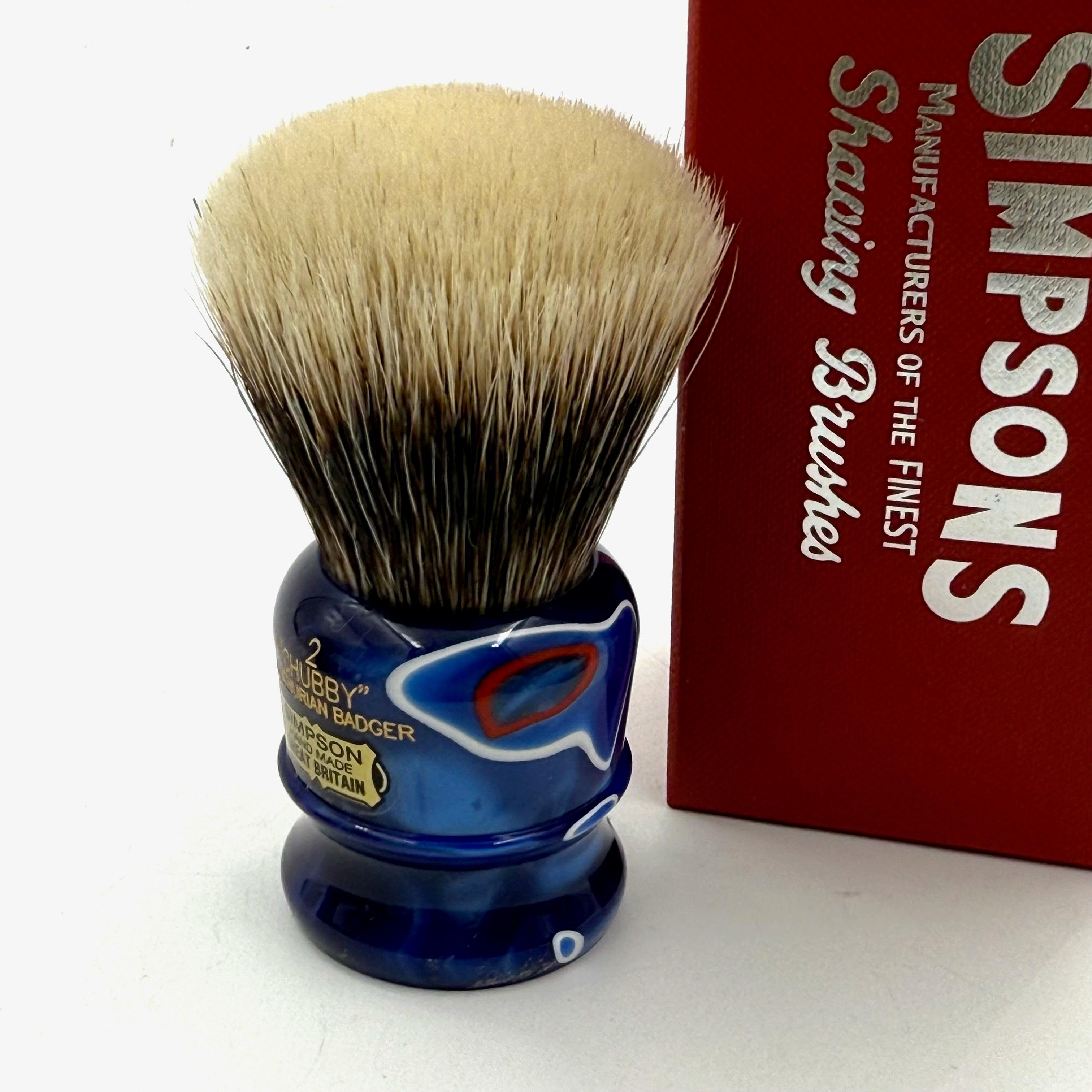 Limited Edition Simpson Chubby CH2 Manchurian Badger Shaving Brush - Patriot
