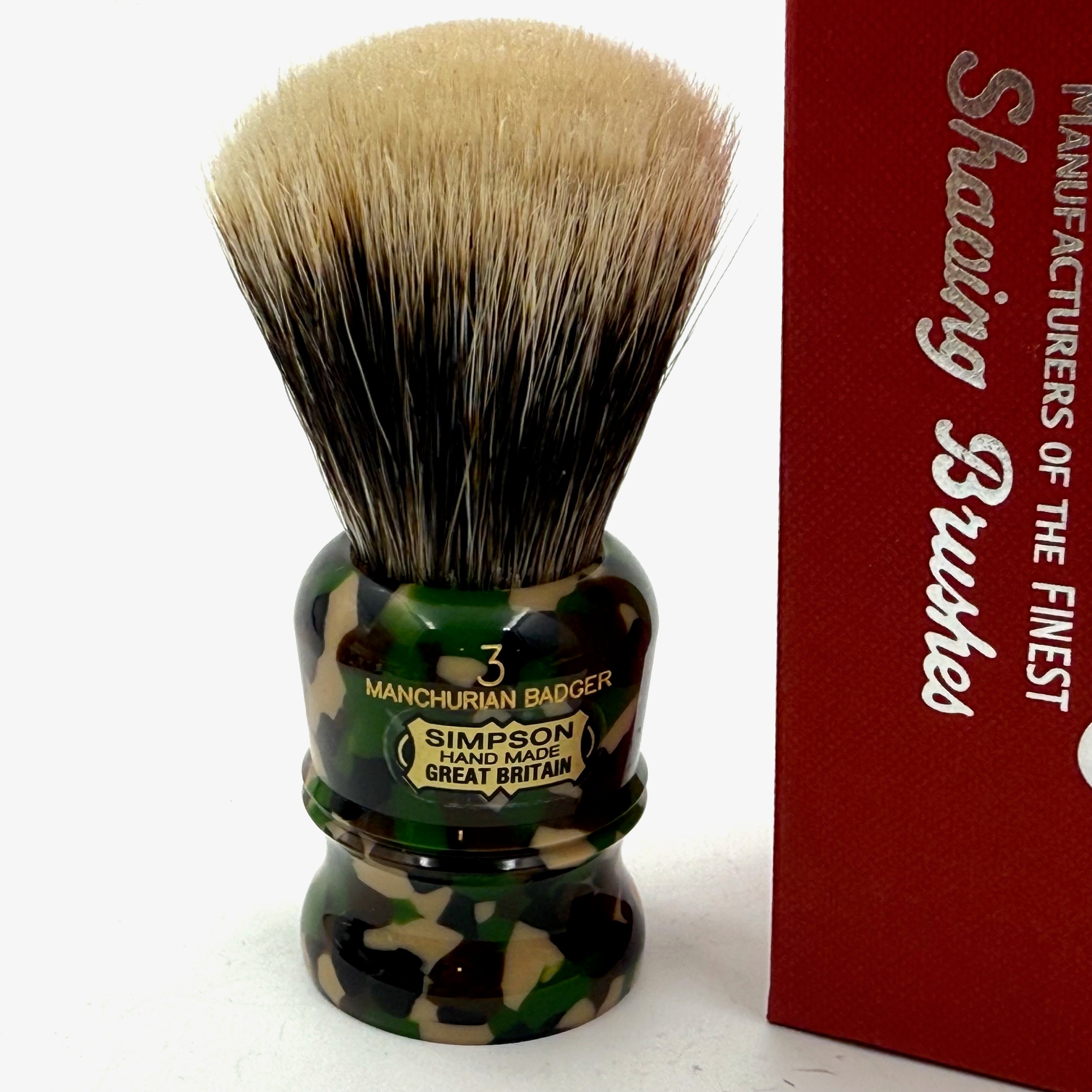 Limited Edition Simpsons Duke D3 Manchurian Badger Shaving Brush - Camo