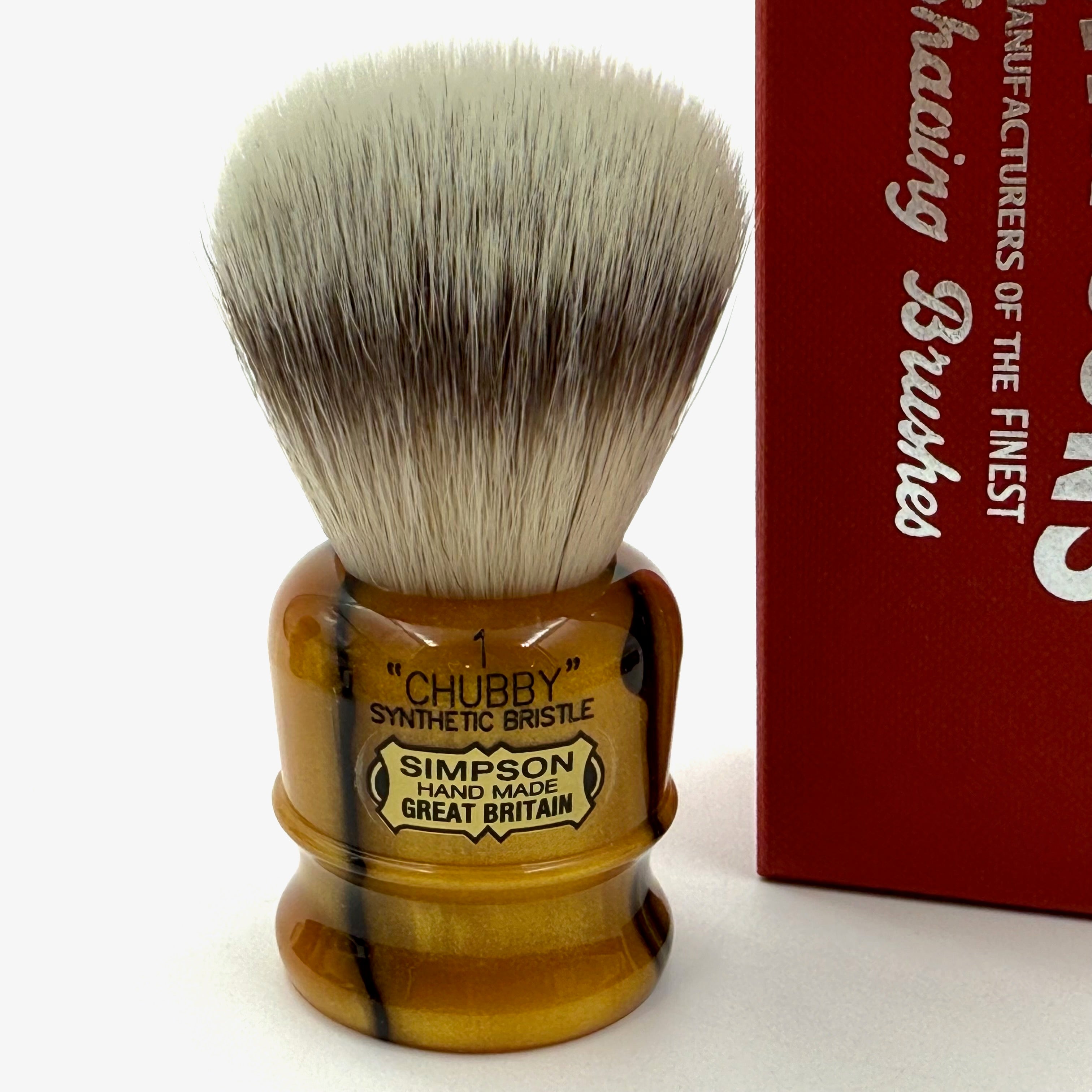Limited Edition Simpson Chubby CH1 Platinum Shaving Brush - Liquid Gold