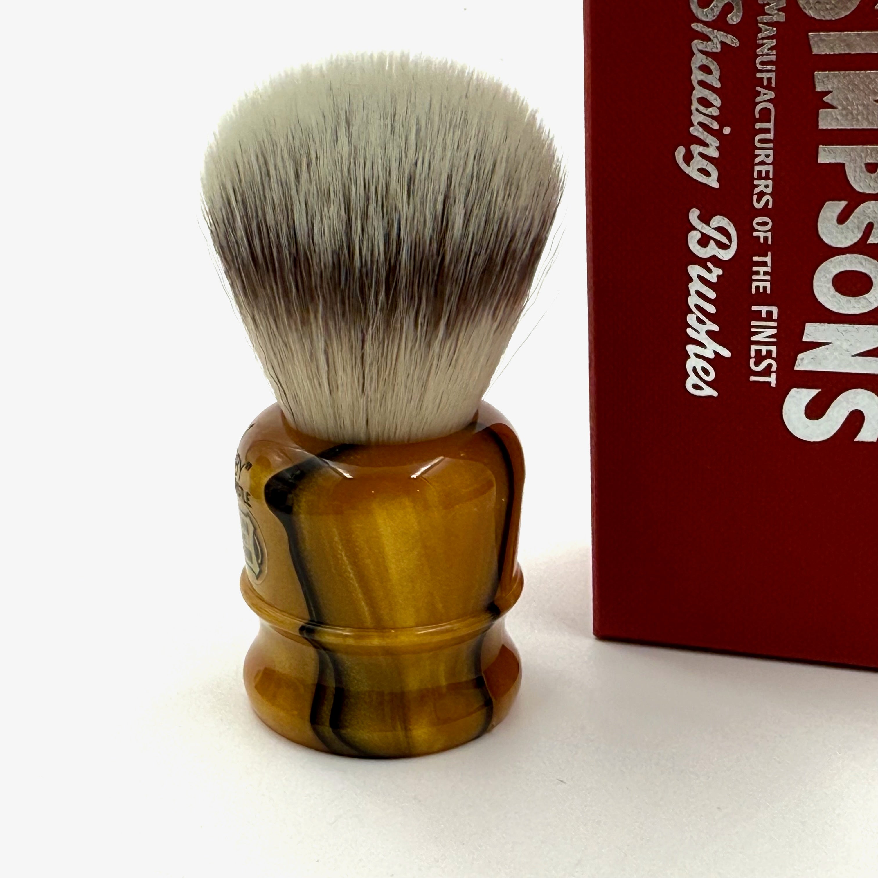 Limited Edition Simpson Chubby CH1 Platinum Shaving Brush - Liquid Gold