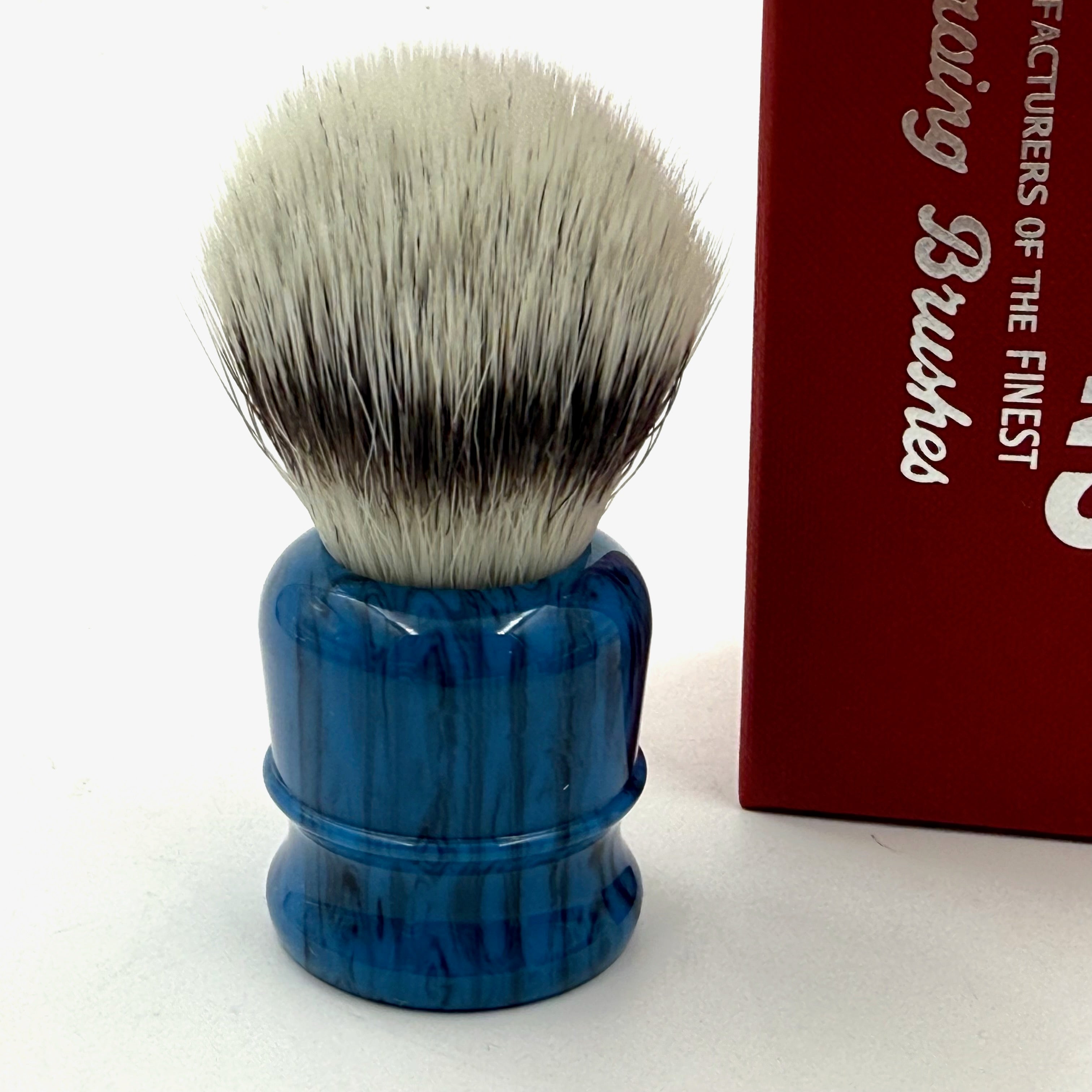 Limited Edition Simpson Chubby CH1 Platinum Shaving Brush - Cobalt