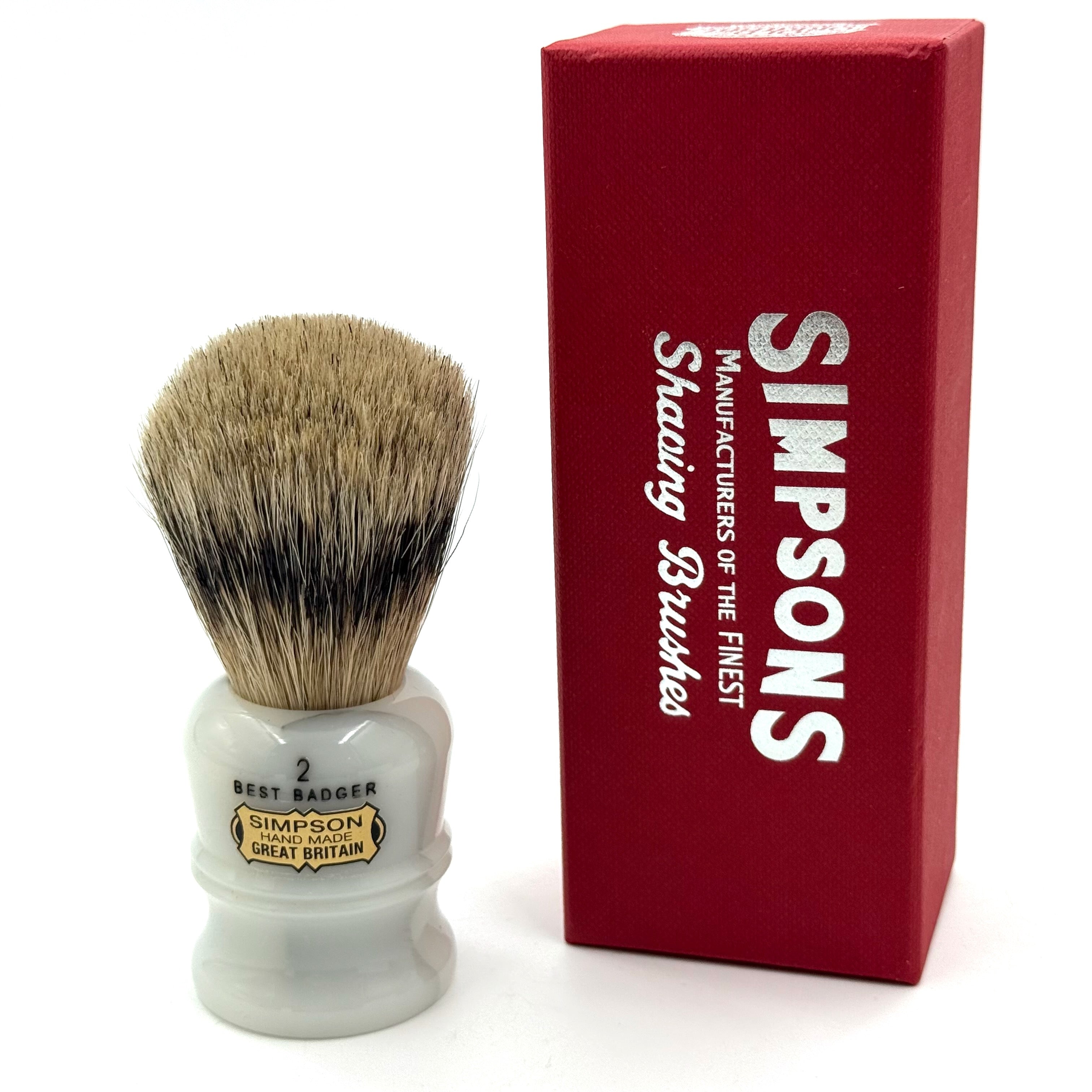 Limited Edition Simpsons Duke D2 Best Badger Shaving Brush - Gray Italian Marble