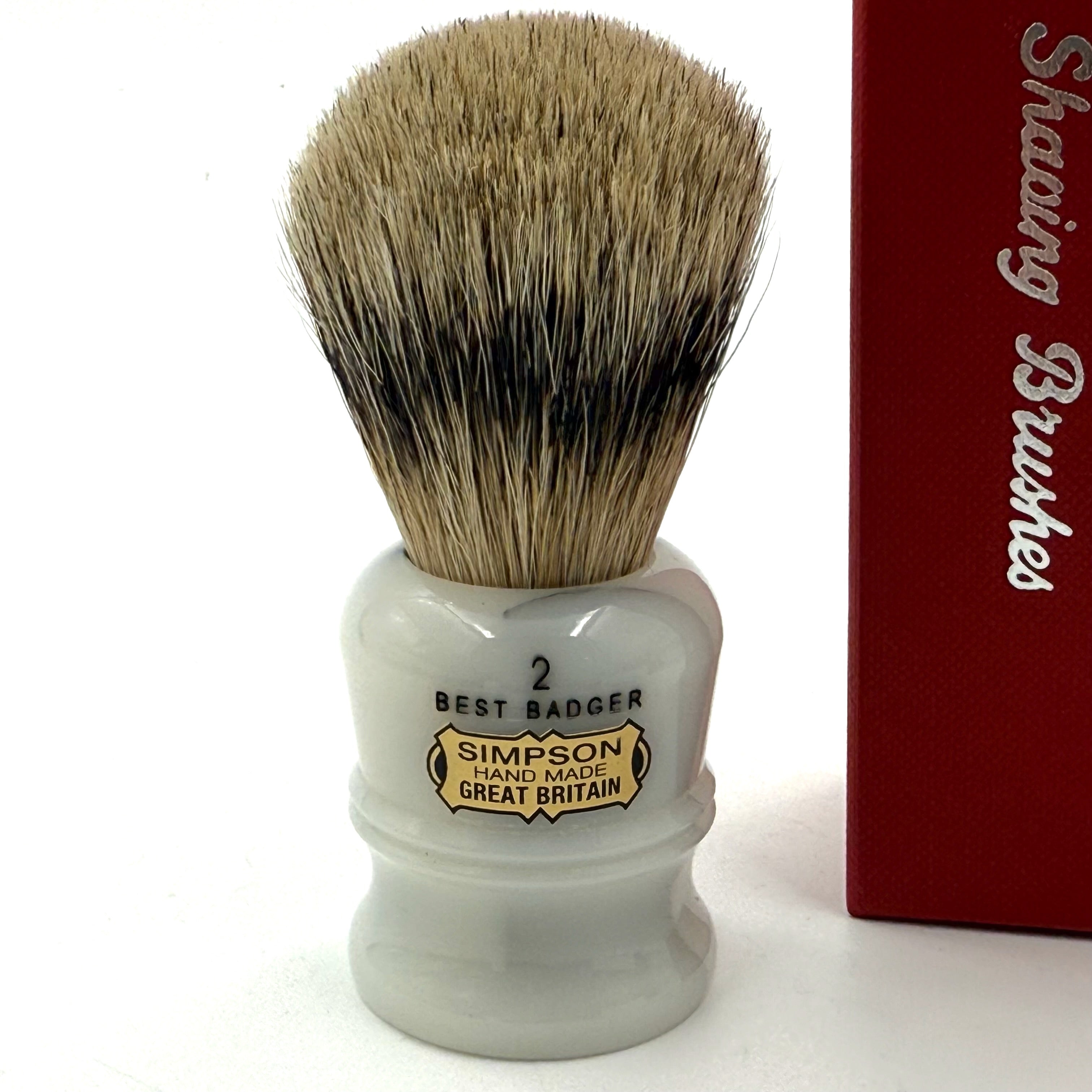 Limited Edition Simpsons Duke D2 Best Badger Shaving Brush - Gray Italian Marble