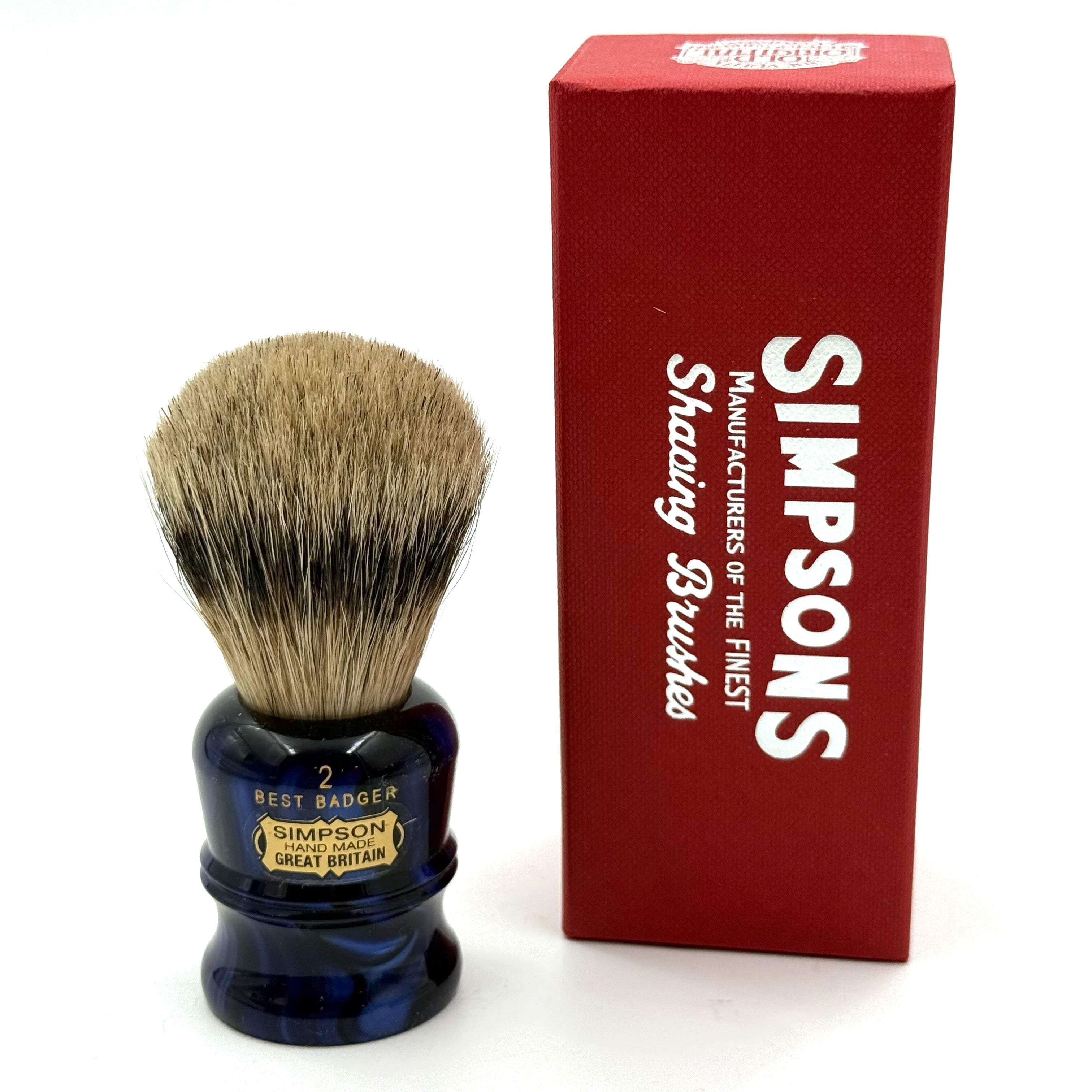 Limited Edition Simpsons Duke D2 Best Badger Shaving Brush - Sapphire