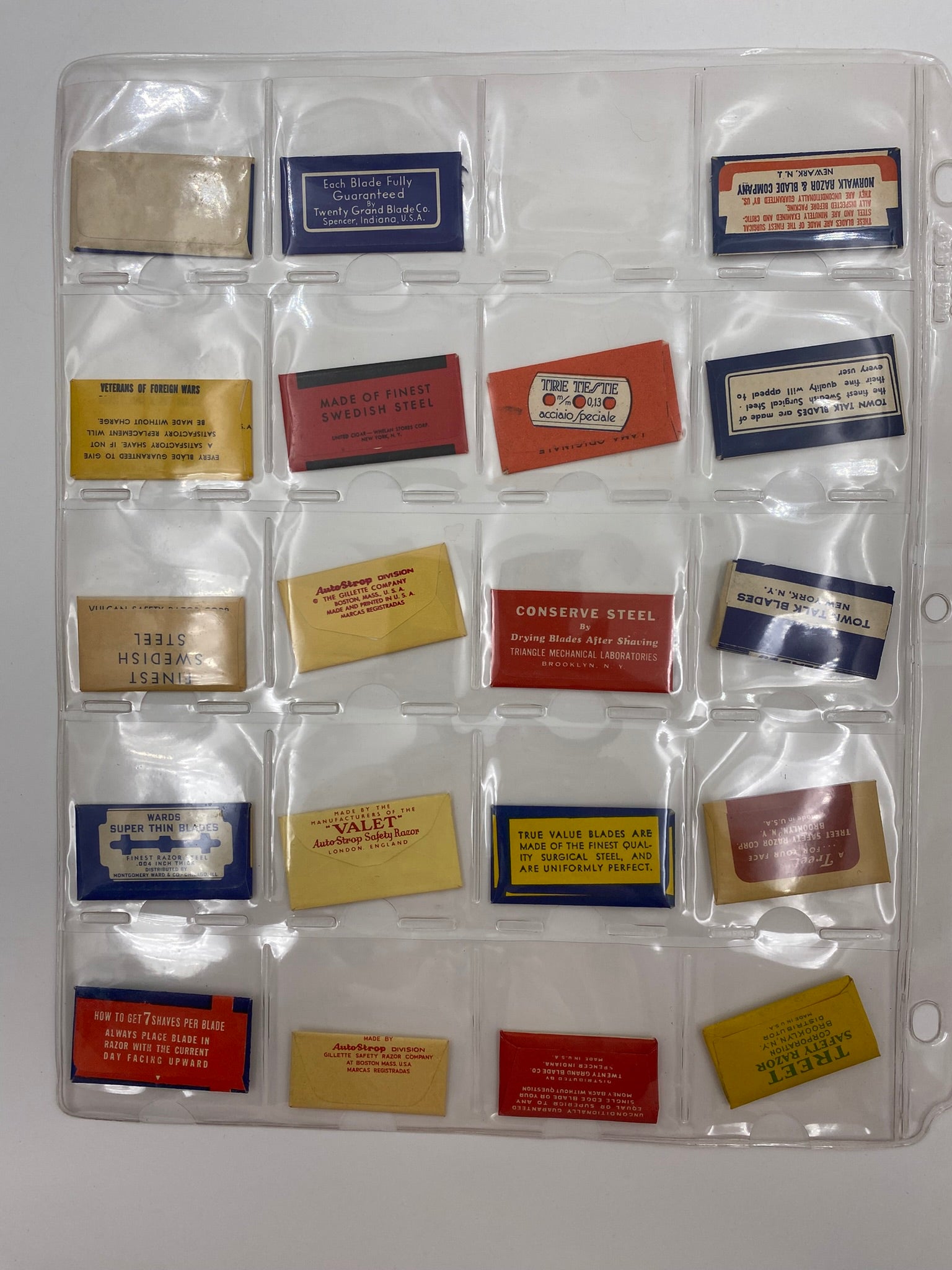 Collection Page of 19 Vintage Double Edge Razor Blades
