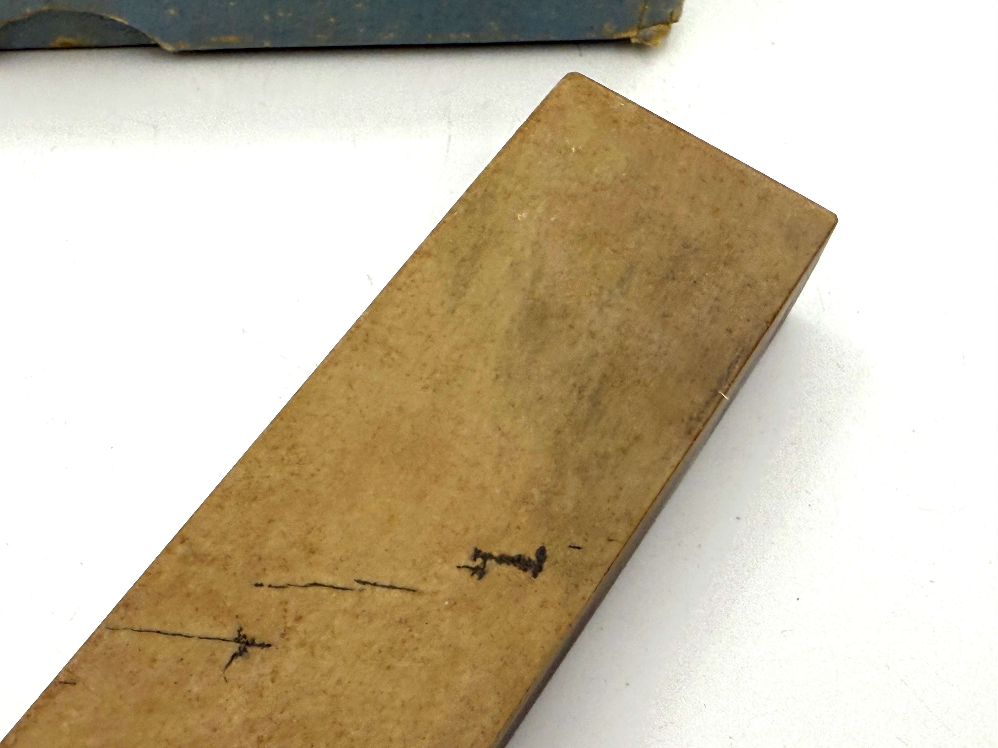 Coticule belge - Coffret d'affûtage pour rasoir - Combinaison vintage - 178 mm x 38 mm (7" x 1,5") - Affûtage