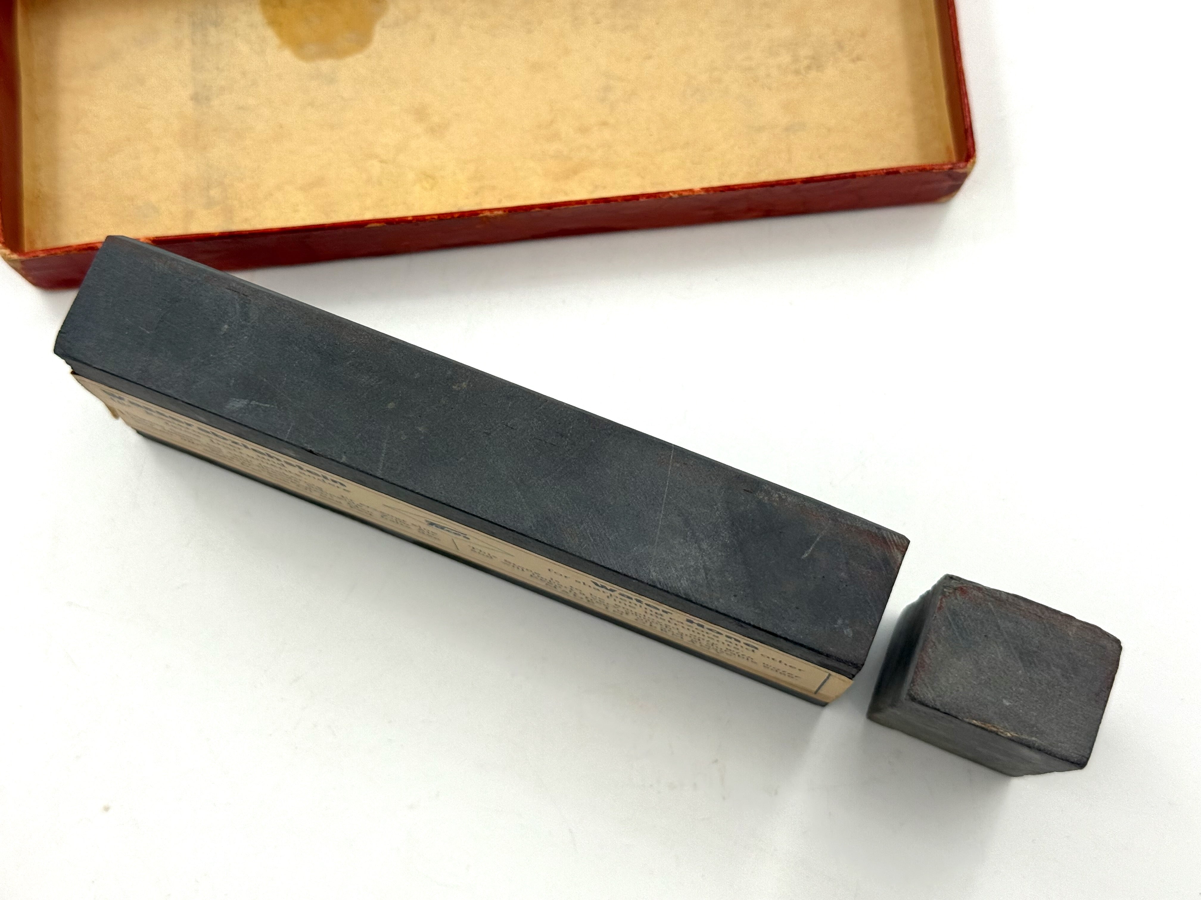 Facos Water Razor Hone - Vintage Boxed Blue Thuringian Water Razor Hone