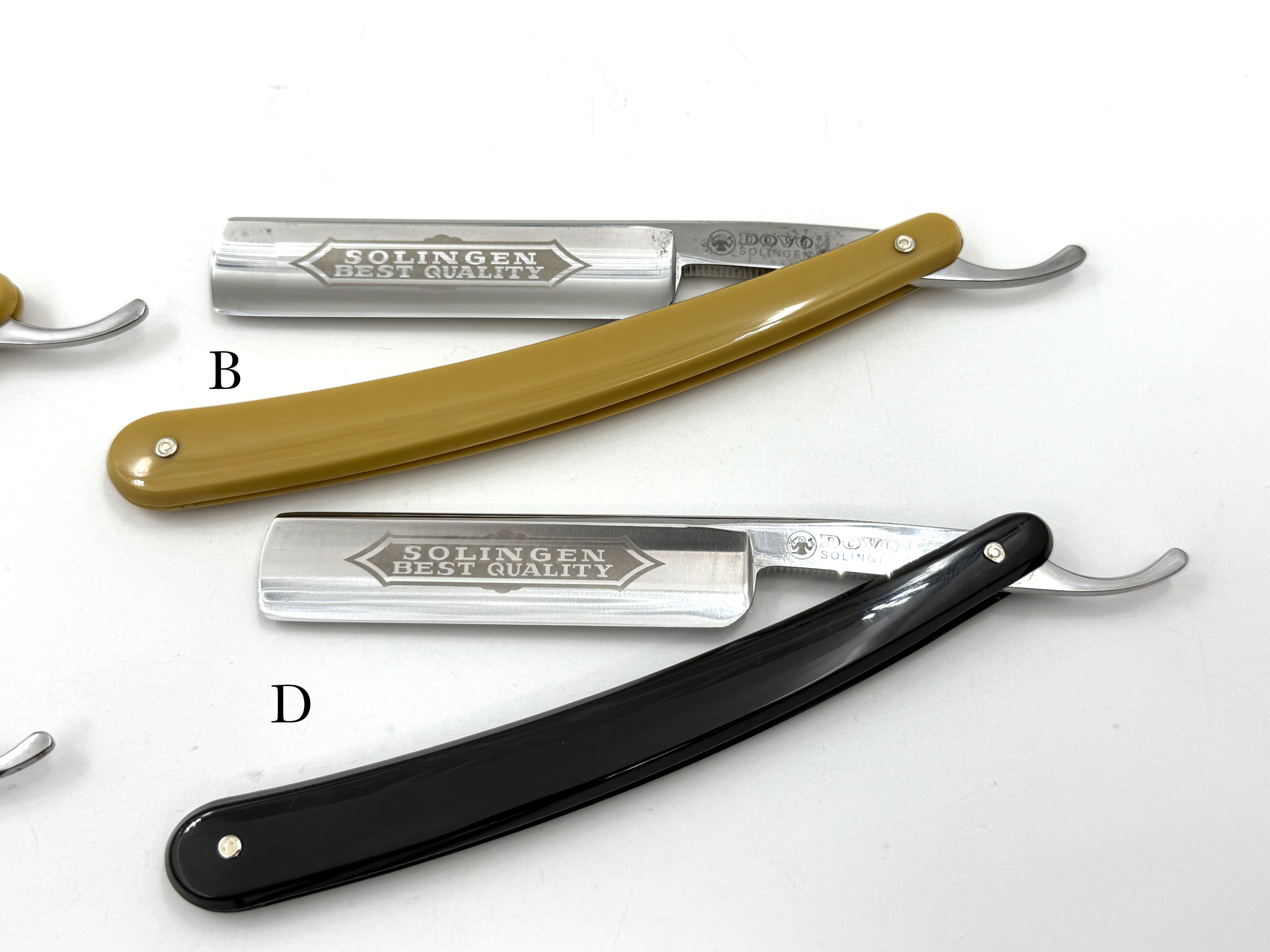 Rasoirs droits Solingen Dovo "Best Quality" de GSG renouvelés avec manche en plastique 5/8 Full Hollow (CHOISISSEZ VOTRE RASOIR 2)