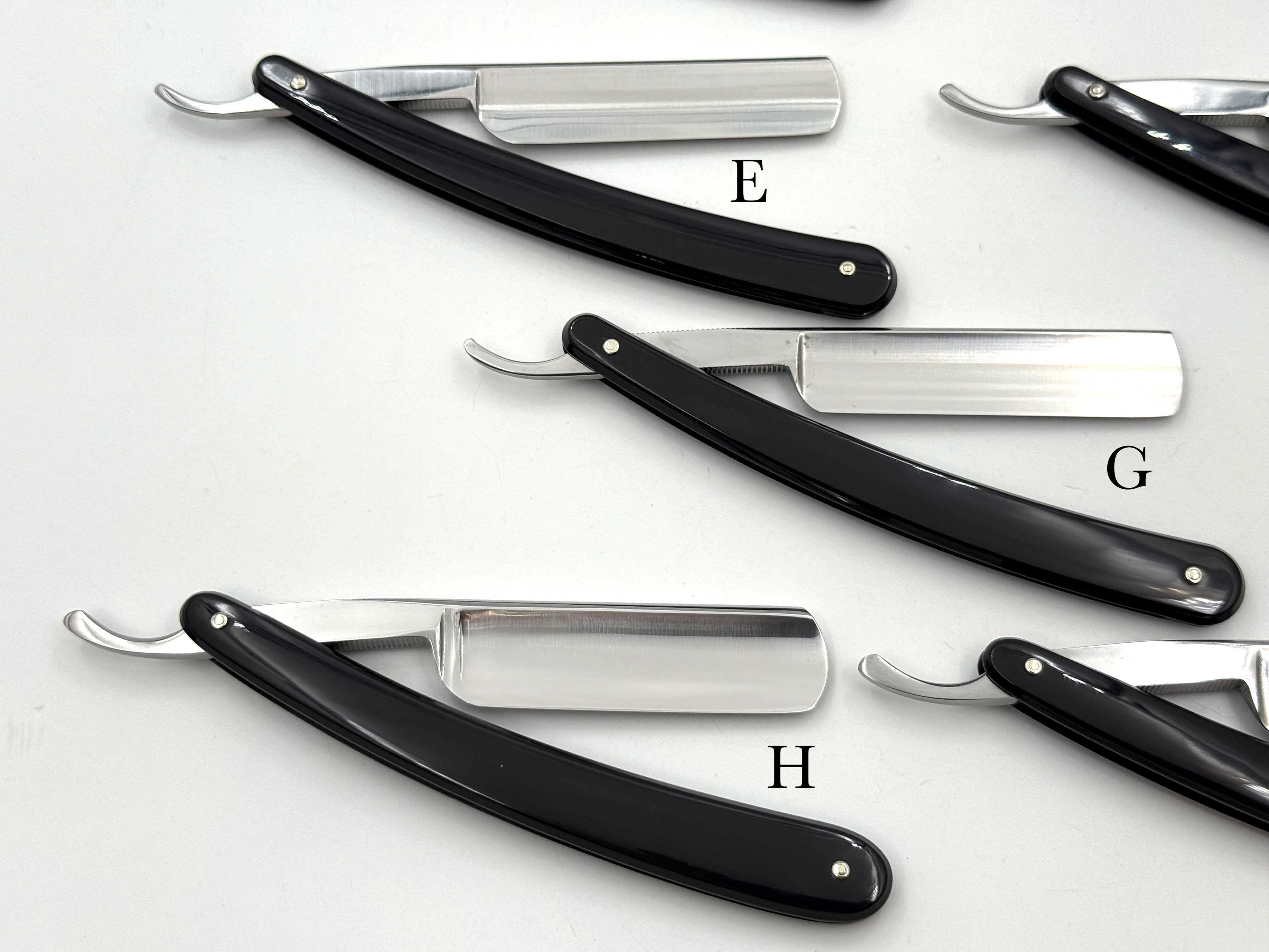 Rasoirs droits Solingen Dovo "Best Quality" de GSG renouvelés avec manche en plastique 5/8 Full Hollow (CHOISISSEZ VOTRE RASOIR 2)