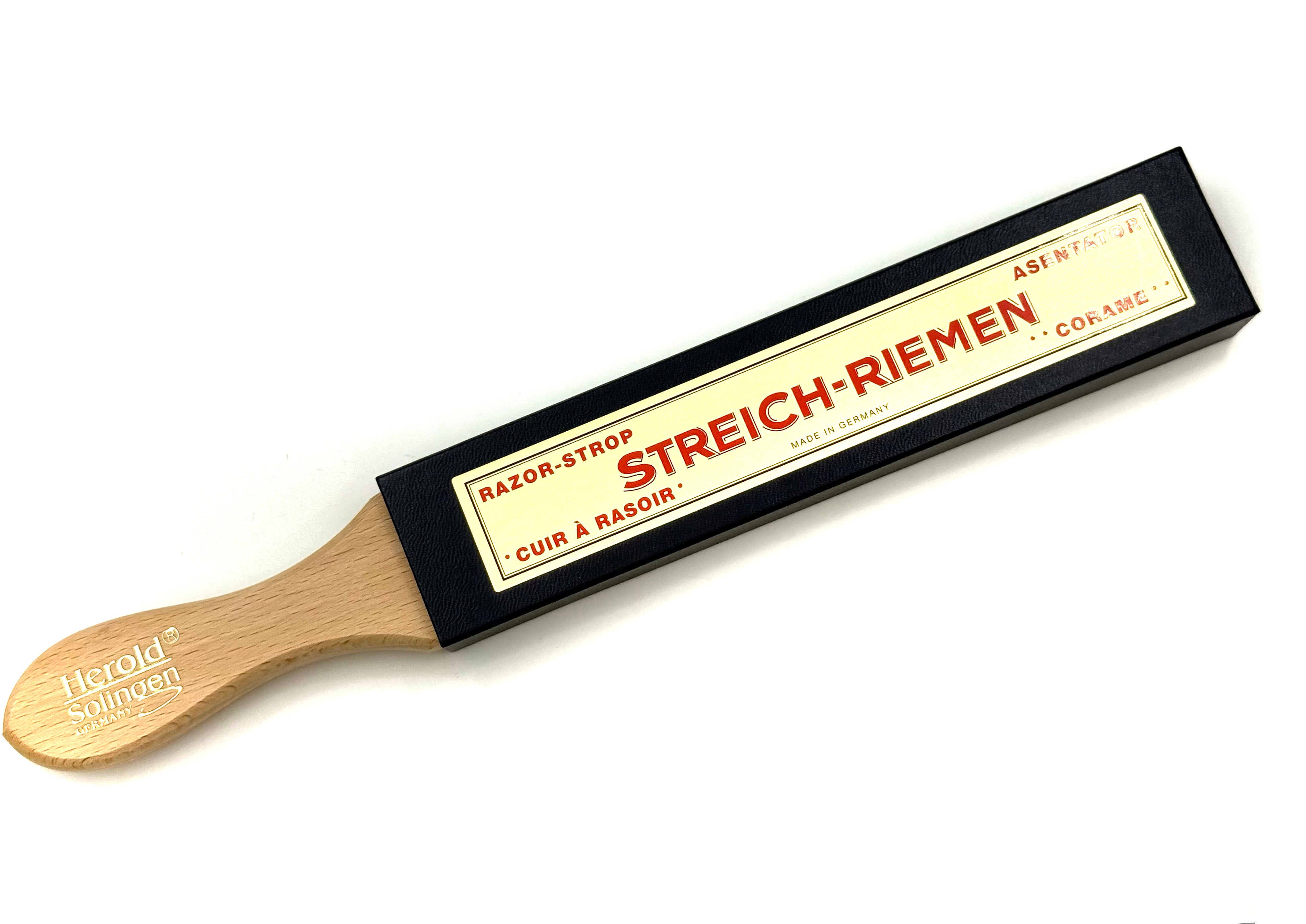 Herold Double Sided Leather Pasted Paddle Strop