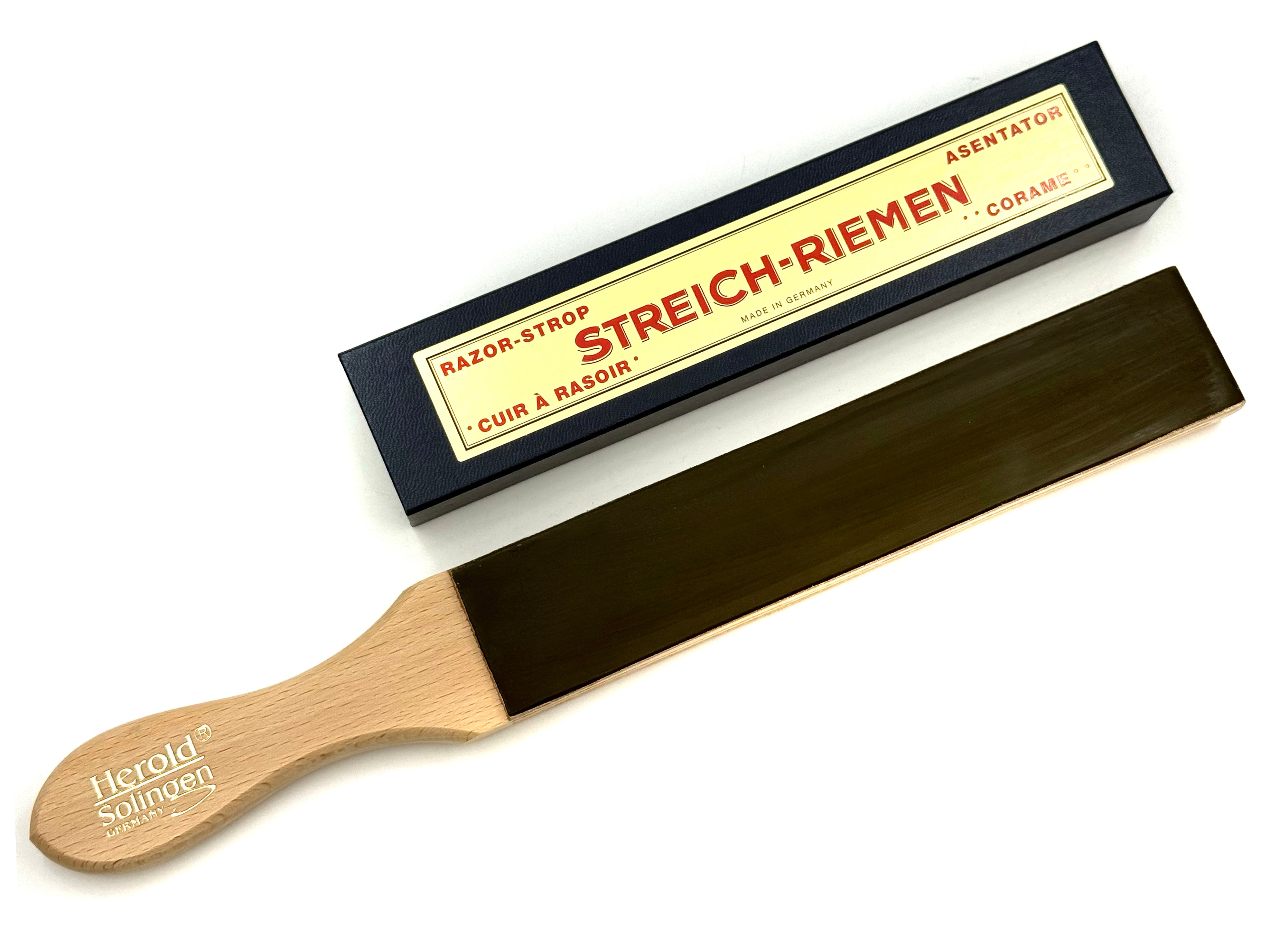Herold Double Sided Leather Pasted Paddle Strop