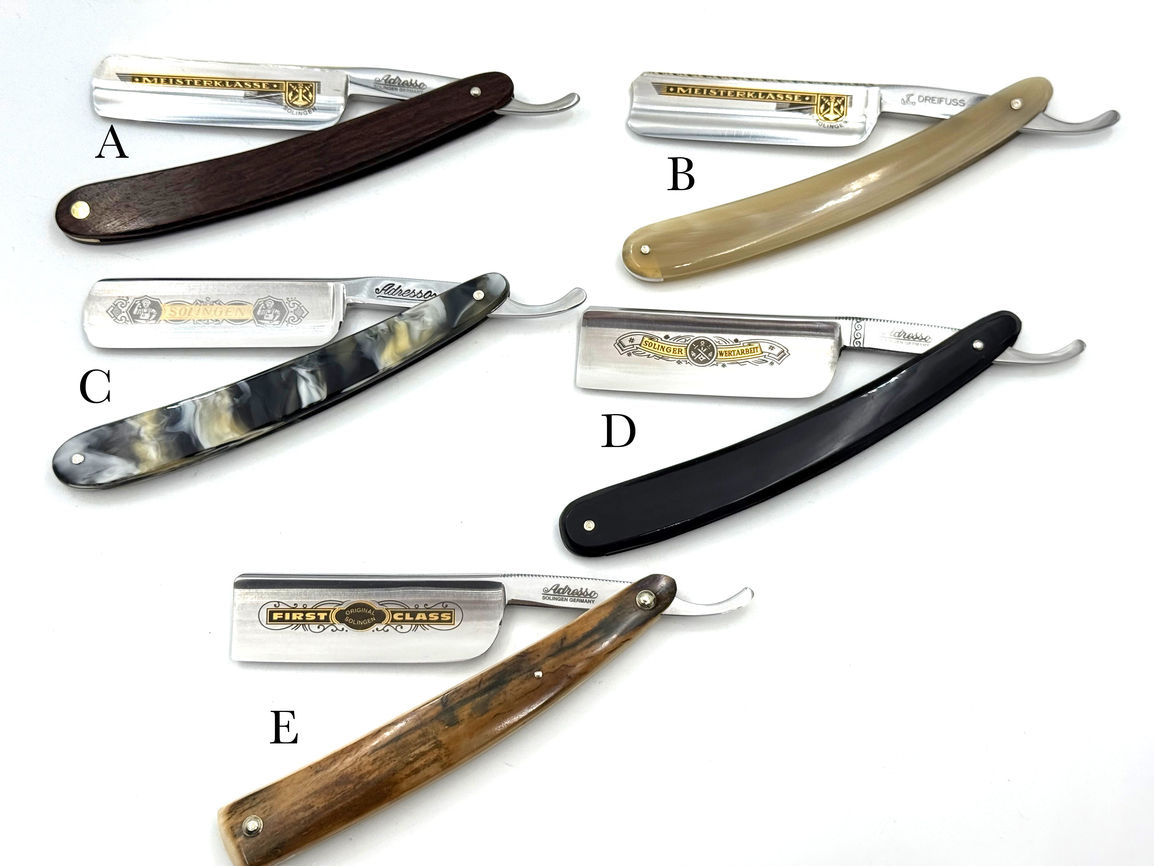 Werner Breidenbach - New 6/8-8/8 Solingen Straight Razors - CHOOSE YOU