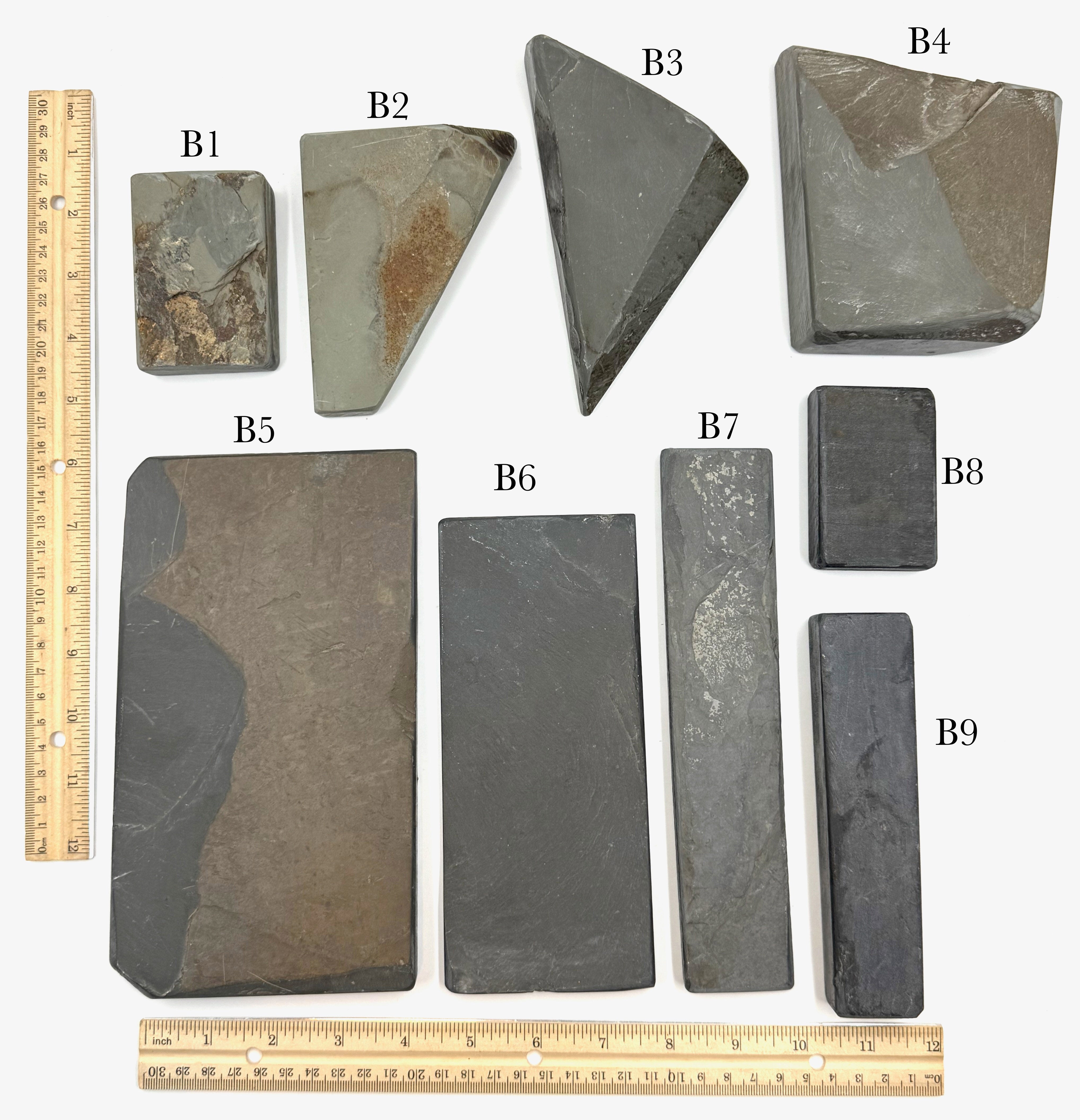 Thuringian Blue & Black German Water Razor Hones - Like Escher - CHOOSE YOUR STONE