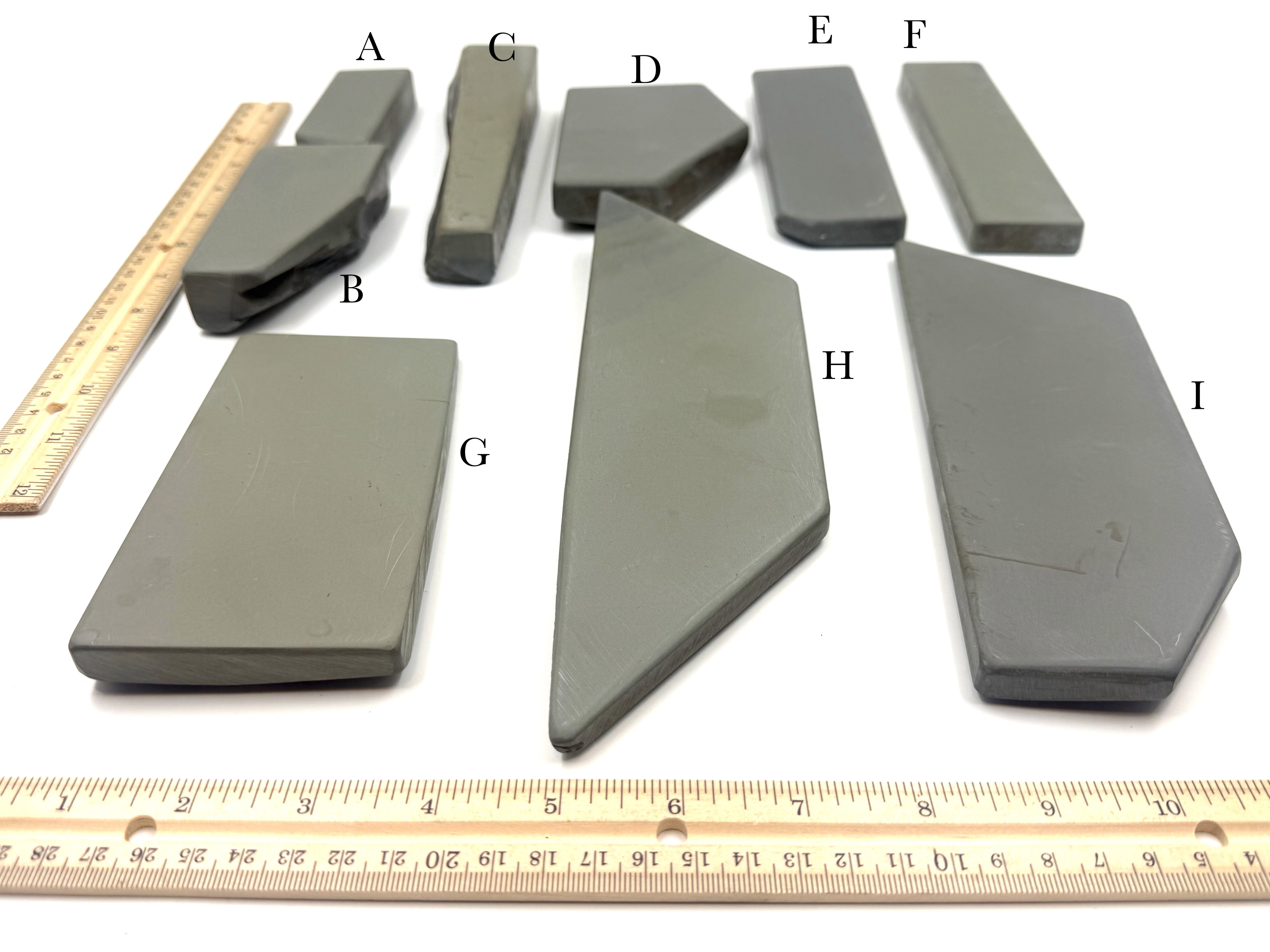 Thuringian Yellow Green & Light Green German Water Razor Hones - Like Escher - CHOOSE YOUR STONE