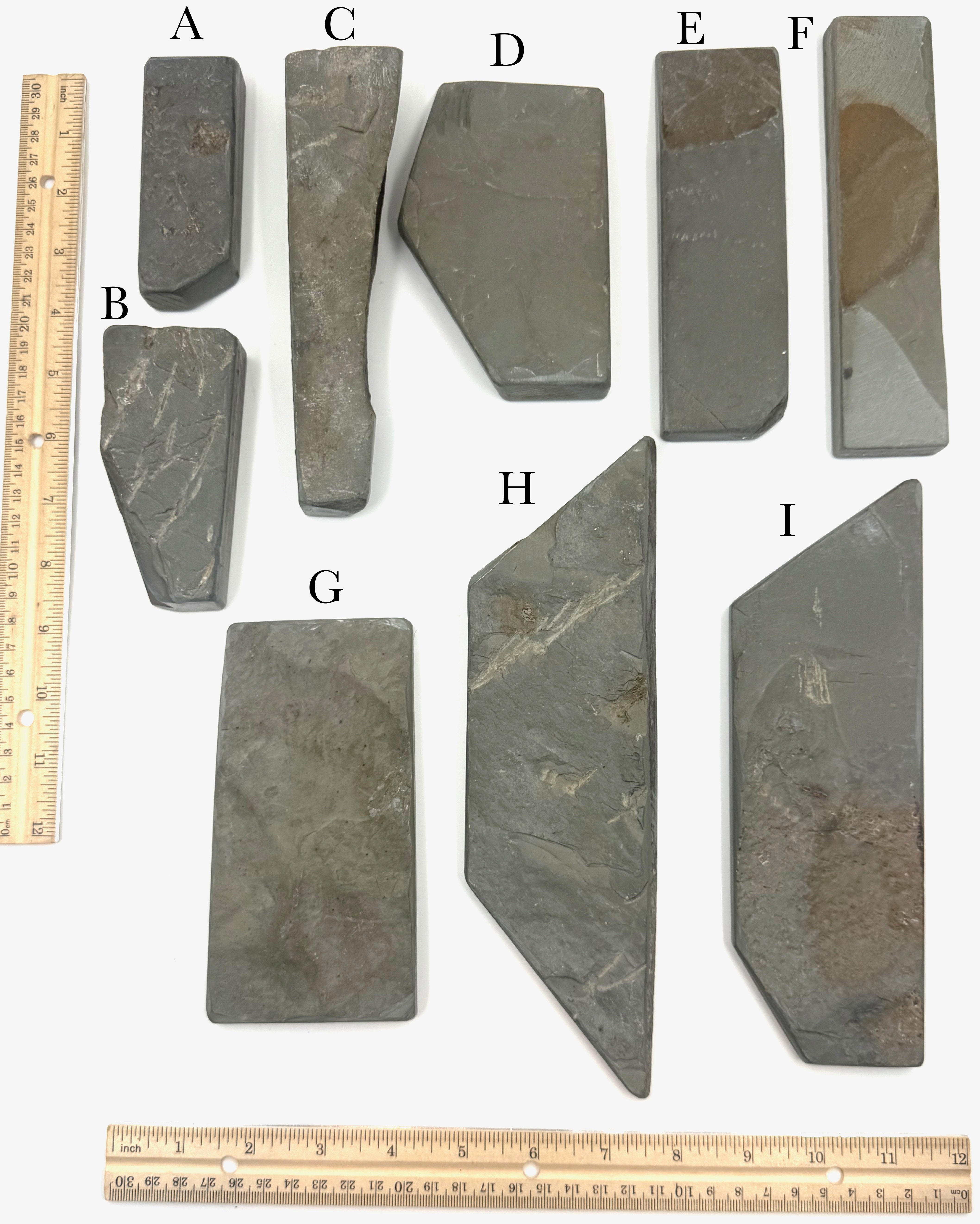 Thuringian Yellow Green & Light Green German Water Razor Hones - Like Escher - CHOOSE YOUR STONE