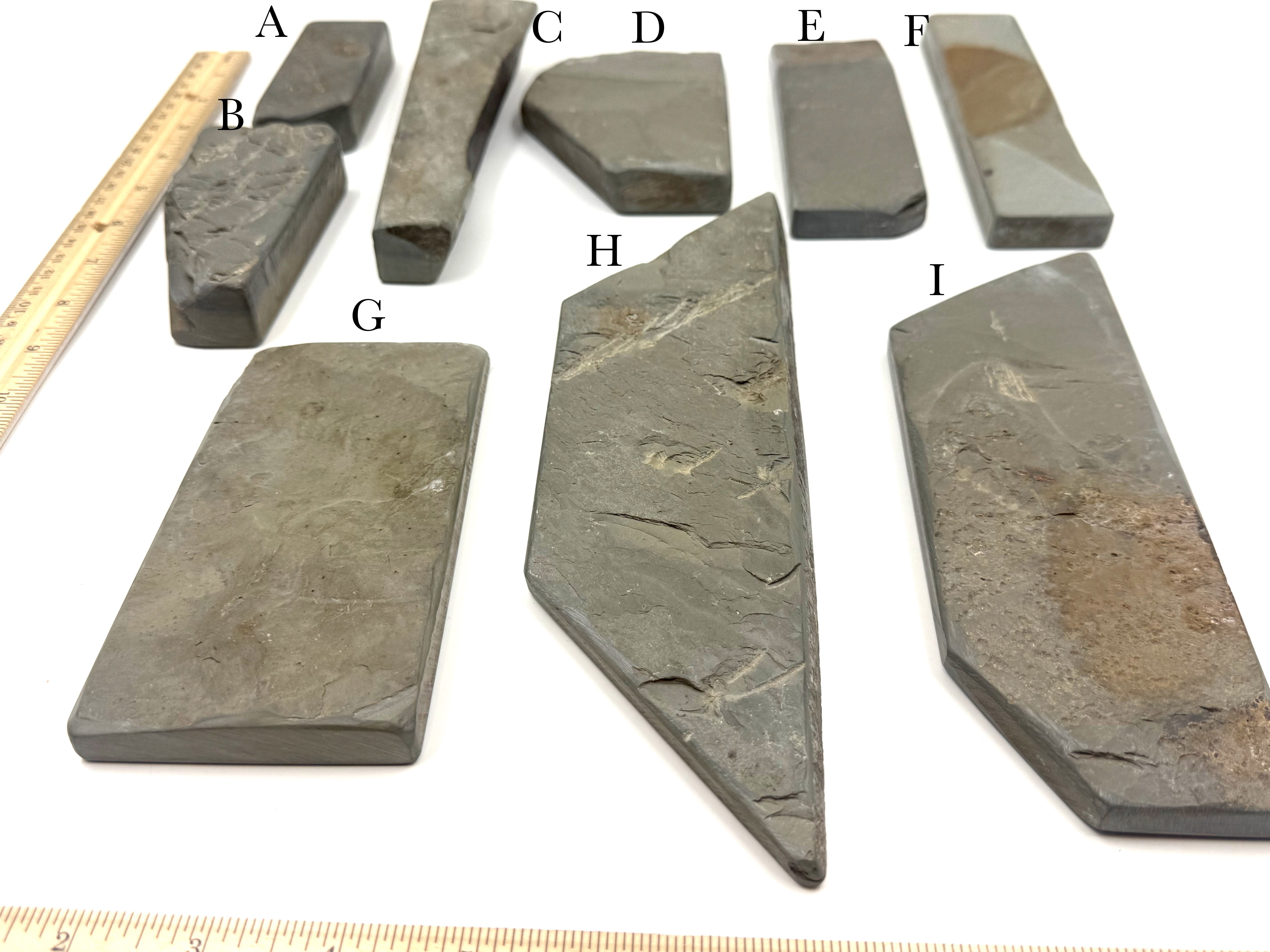 Thuringian Yellow Green & Light Green German Water Razor Hones - Like Escher - CHOOSE YOUR STONE