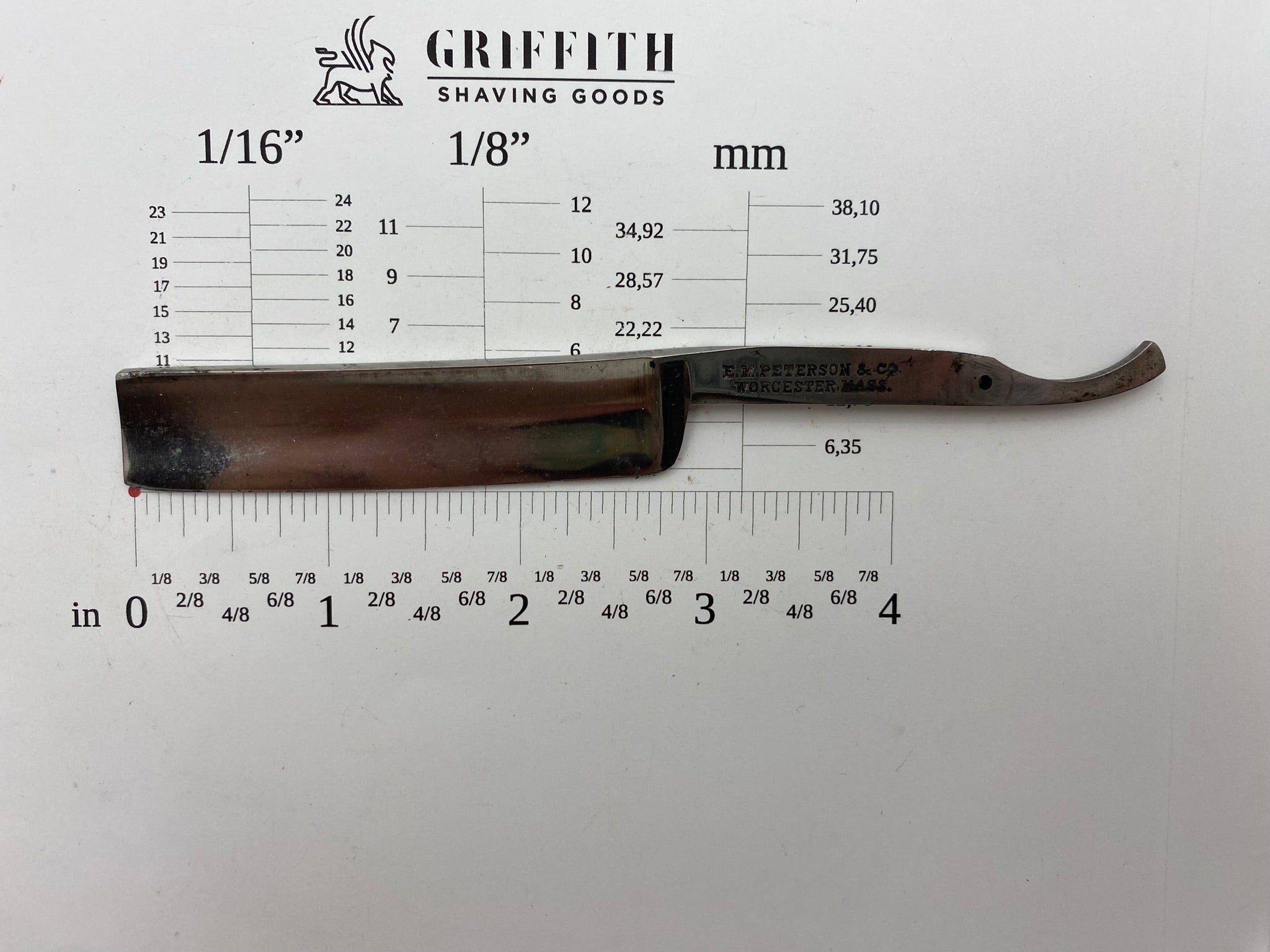 Vintage E.M. Peterson Worcester Mass. Razor for Restoration