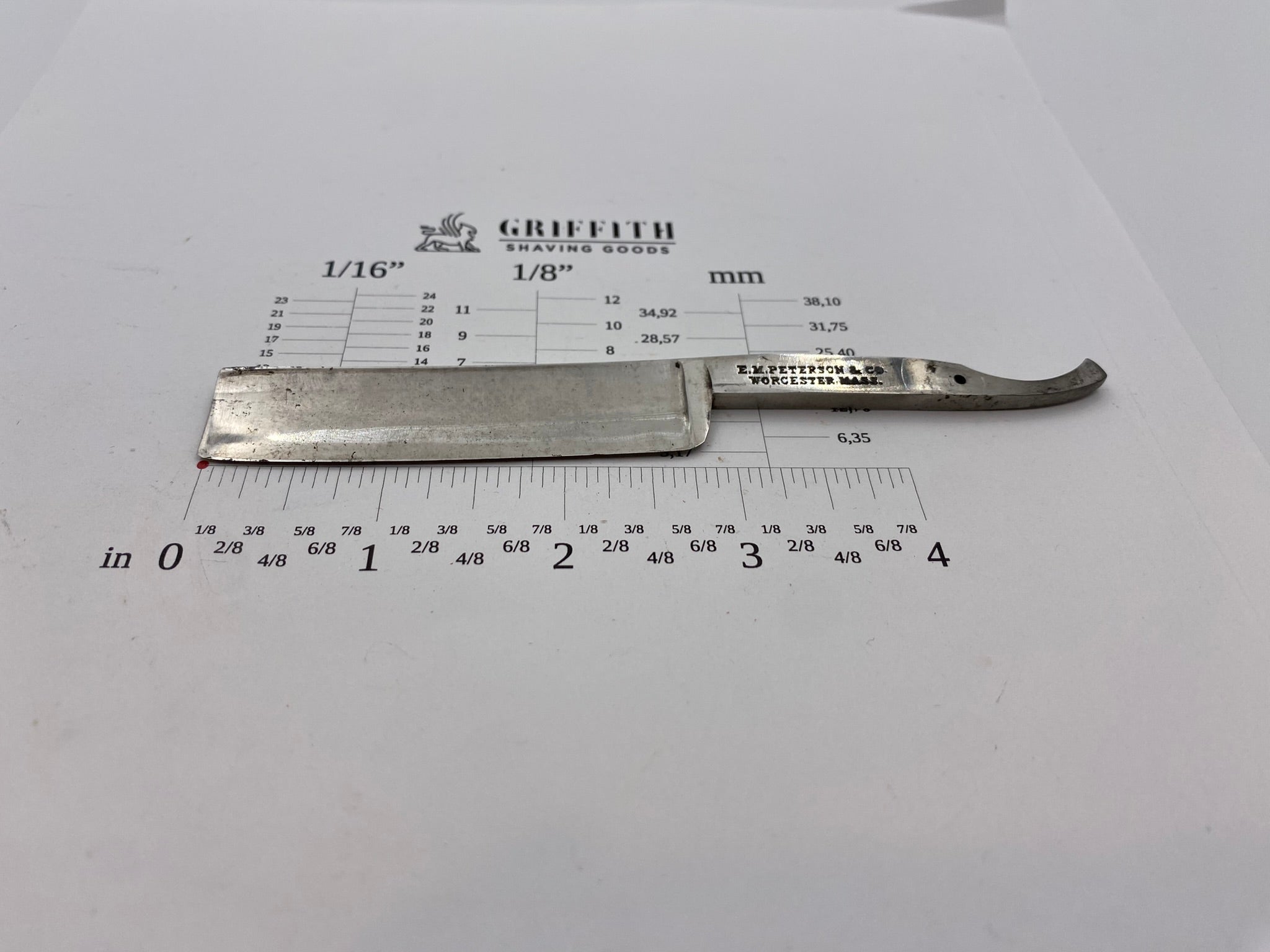 Vintage E.M. Peterson Worcester Mass. Razor for Restoration