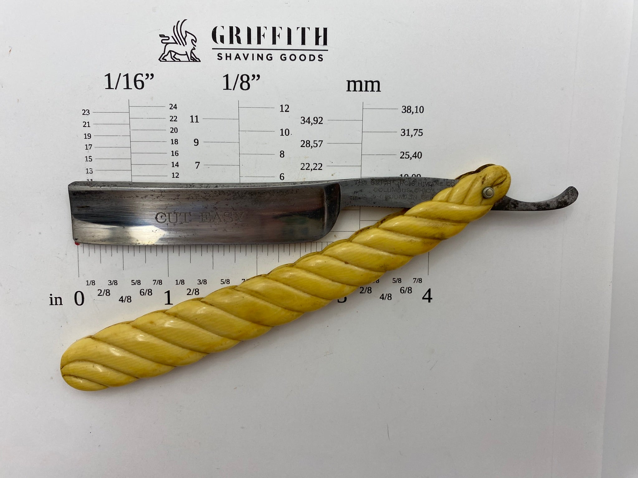 Vintage Smith Bros. Hardware "Cut Easy" Razor for Restoration