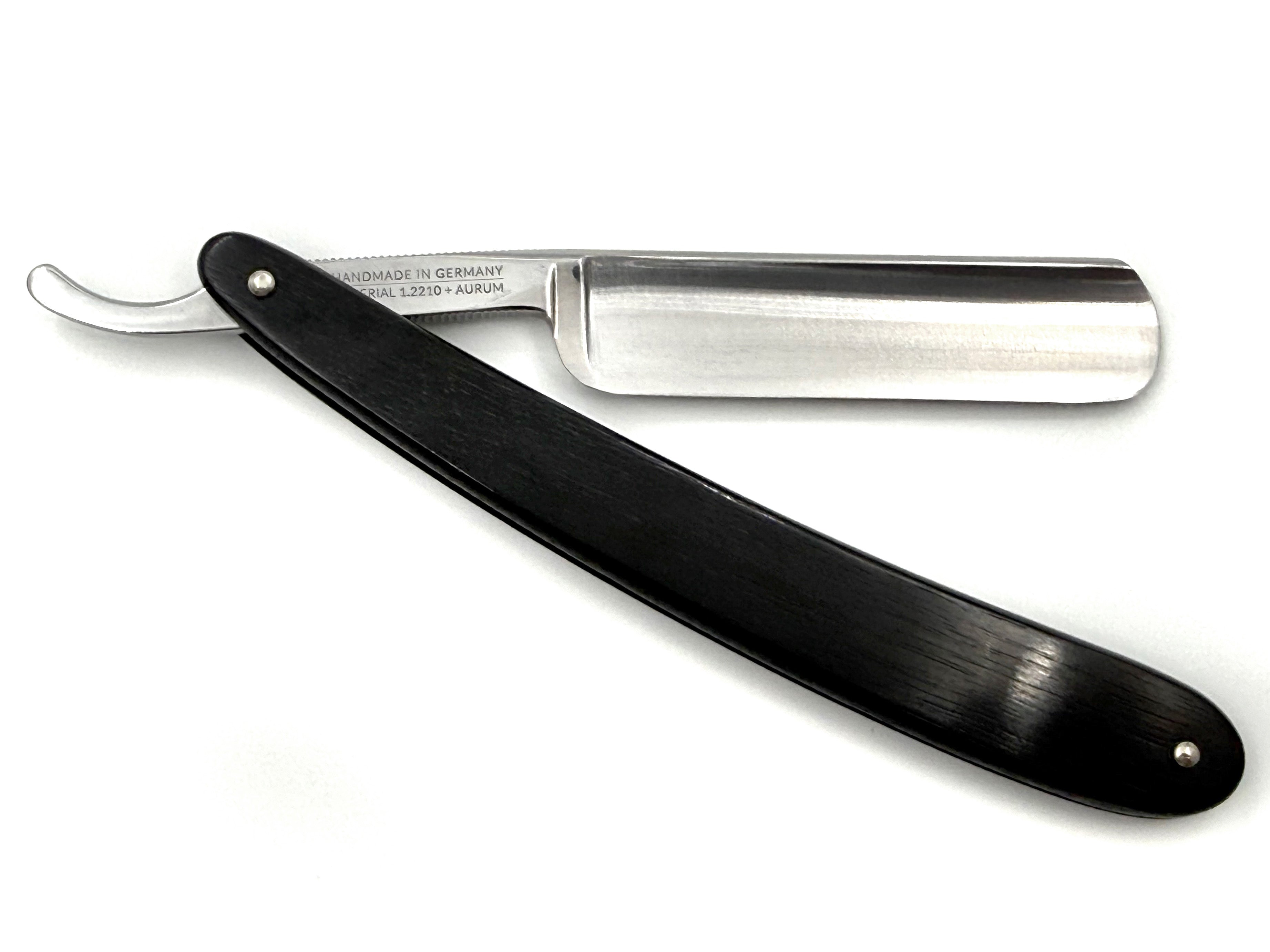 Dovo "Astrale" Ebony Handle 5/8 Full Hollow Solingen Straight Razor
