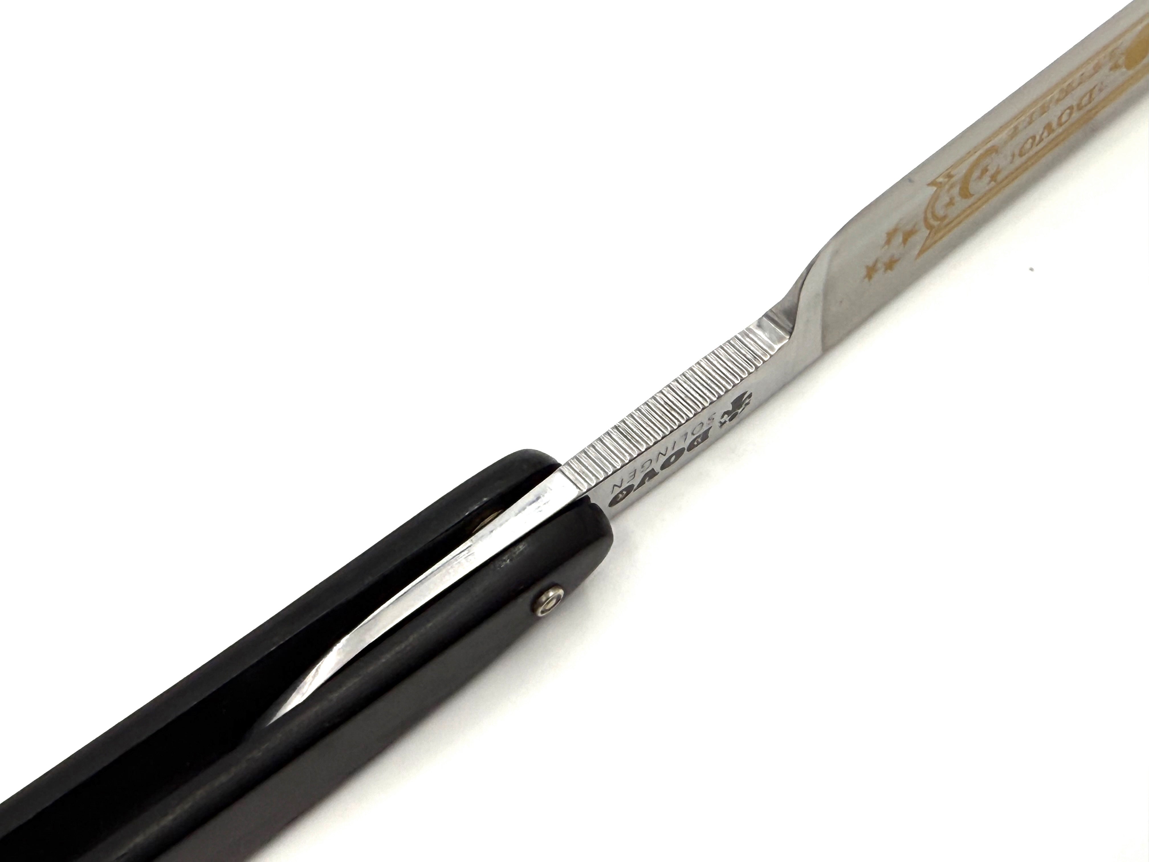 Dovo "Astrale" Ebony Handle 5/8 Full Hollow Solingen Straight Razor