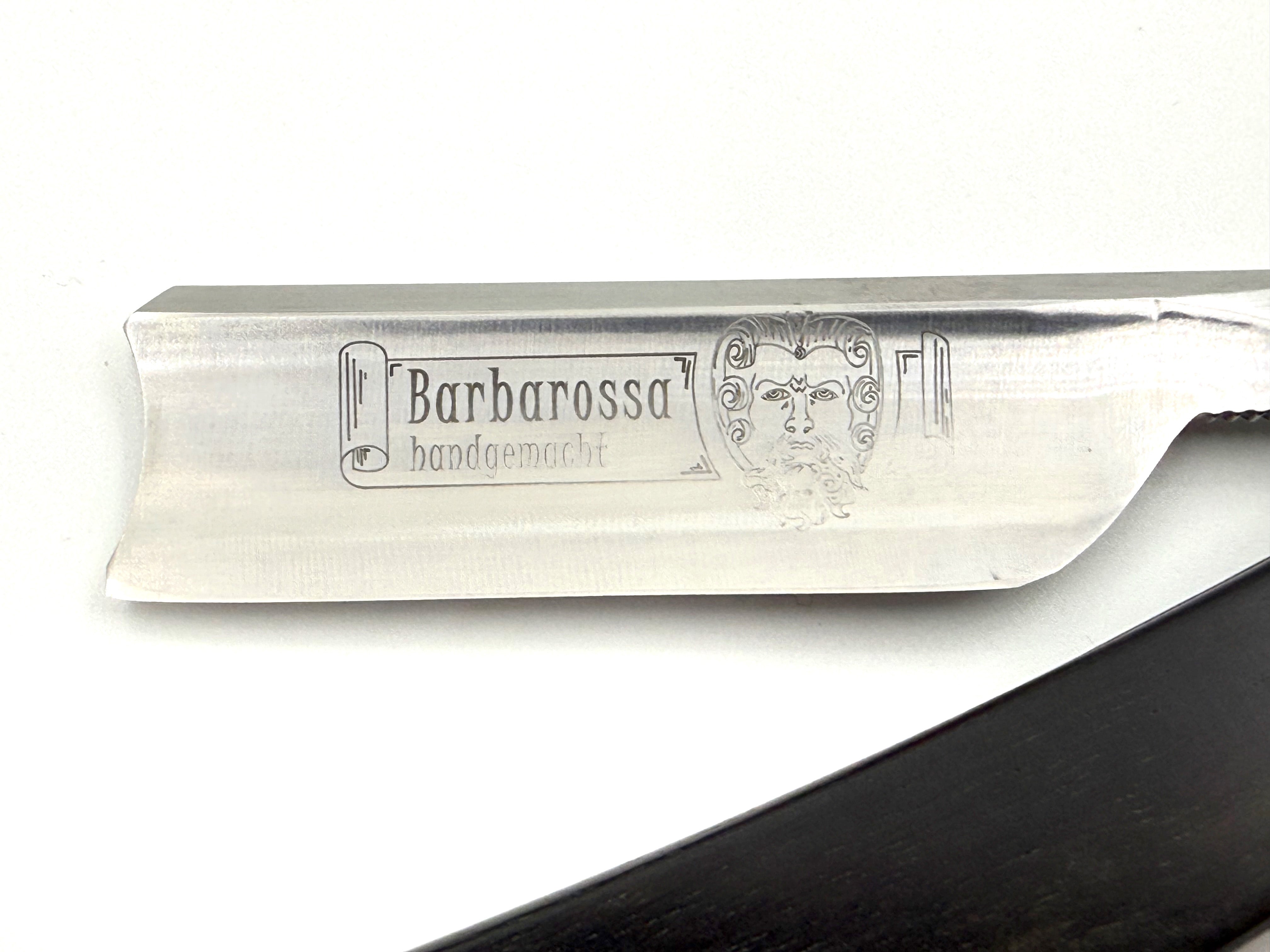 Dovo "Barbarossa" Ebony Handle 5/8 Full Hollow Spanish Tip Solingen Straight Razor