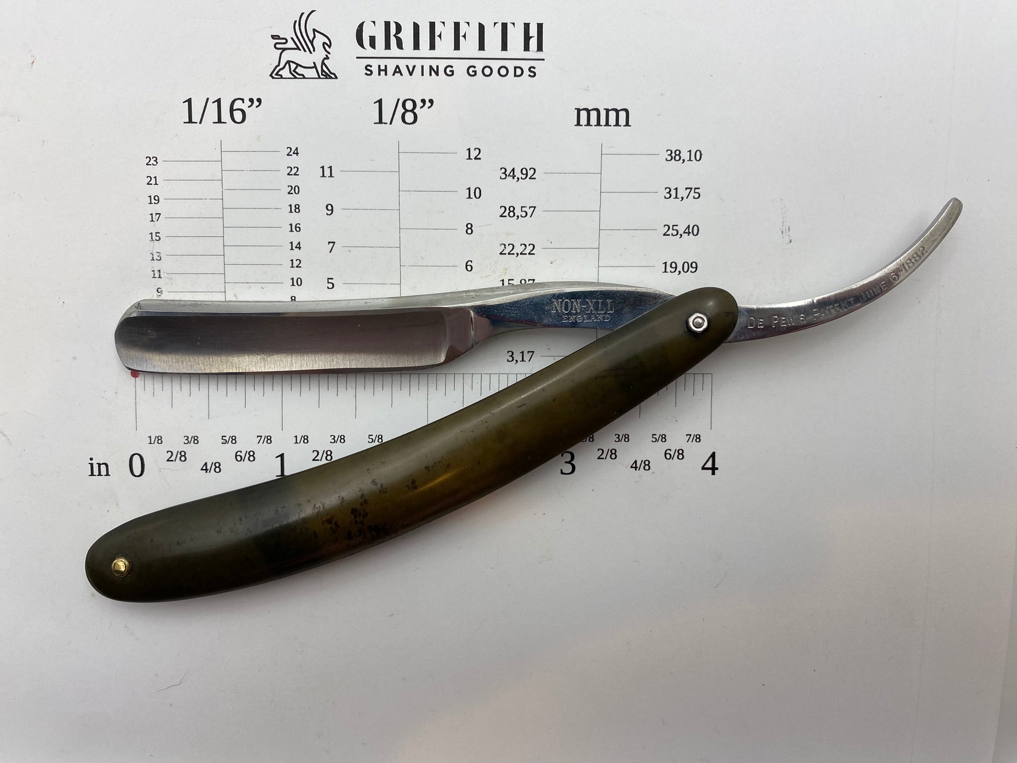 Vintage Rare Joseph Allen Non-XLL Depew's Patent Razor for Restoration